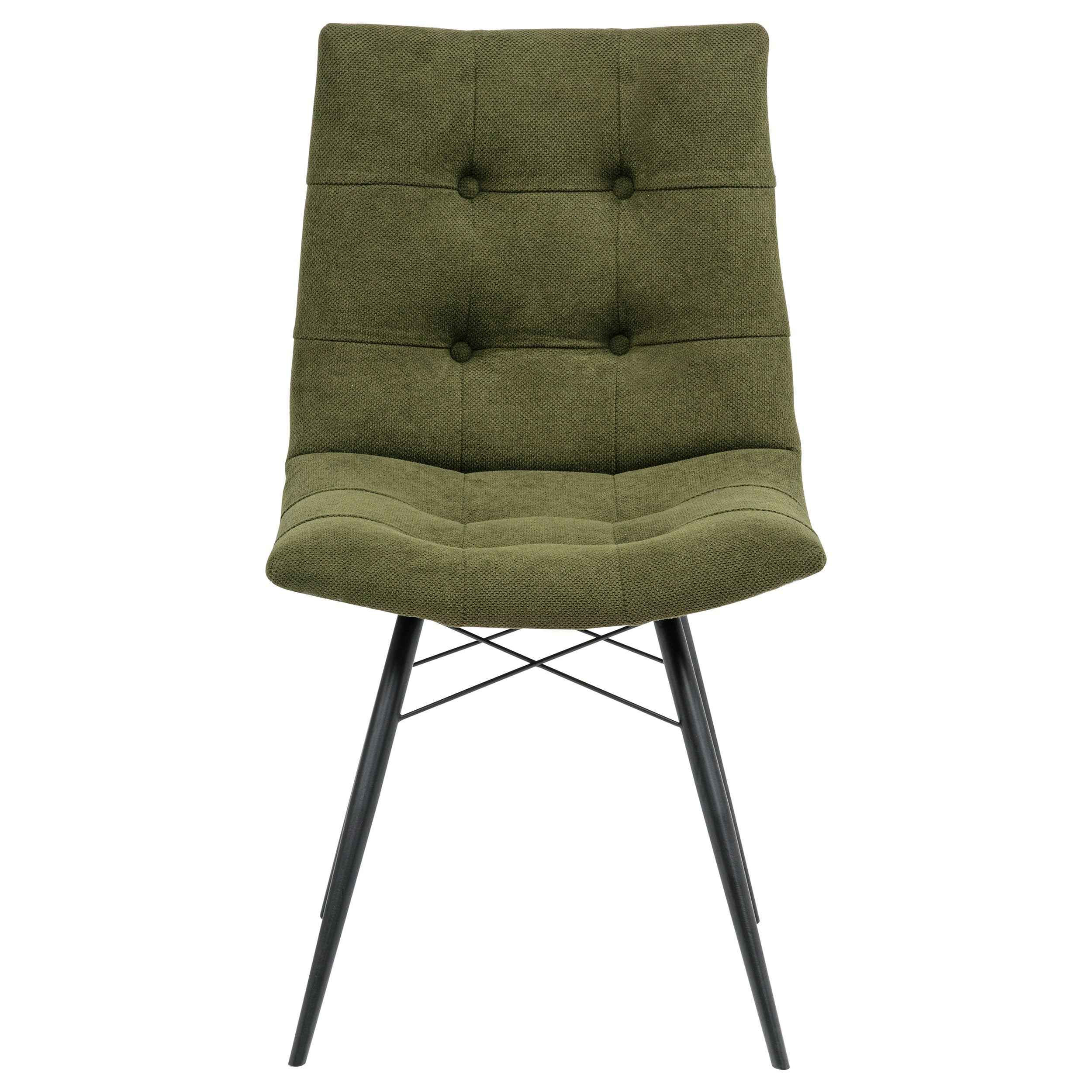 Aiken Saddle/Forest Green Fabric Upholstered Dining Side Chair (Set of 4) - Image 4
