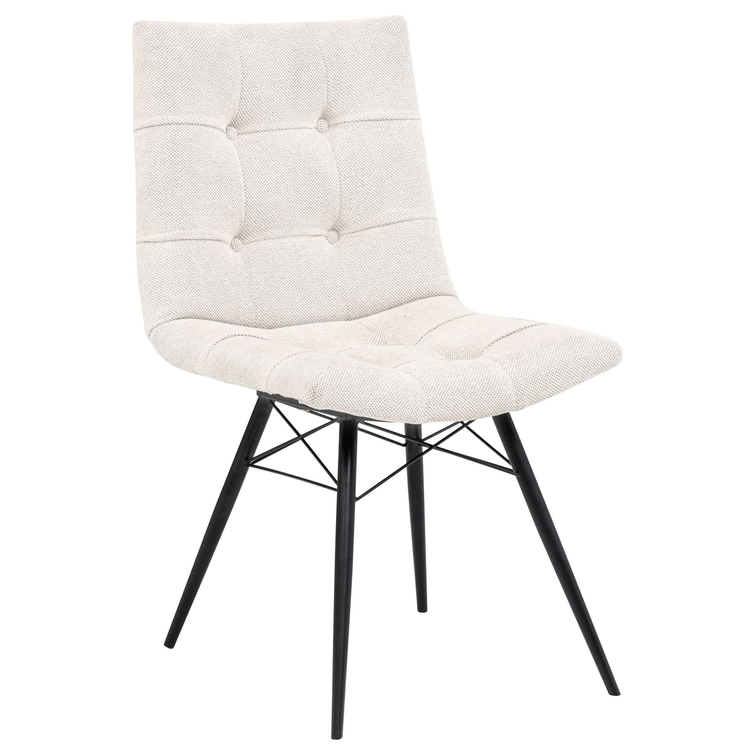 Aiken Saddle/Stone White Fabric Upholstered Dining Side Chair (Set of 4) - Image 3