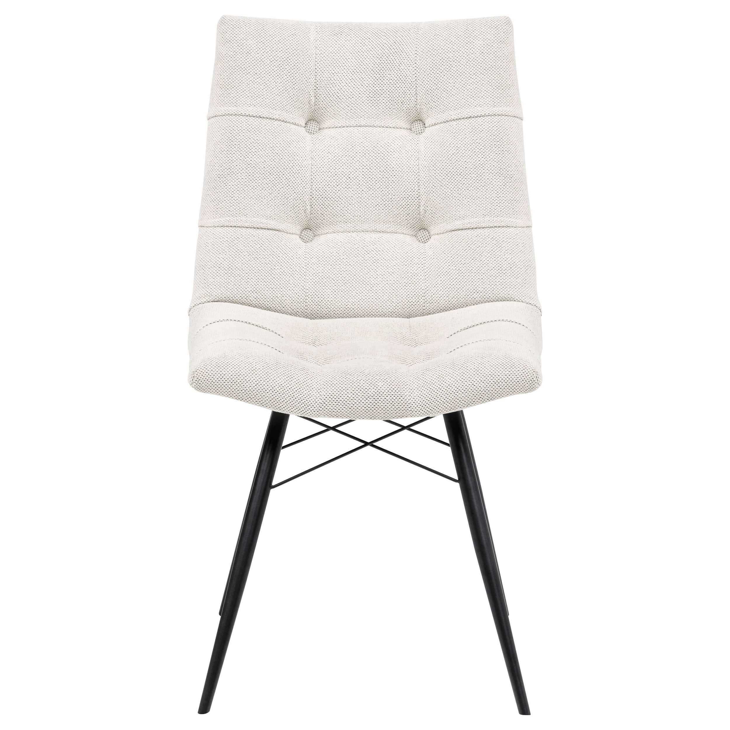 Aiken Saddle/Stone White Fabric Upholstered Dining Side Chair (Set of 4) - Image 4
