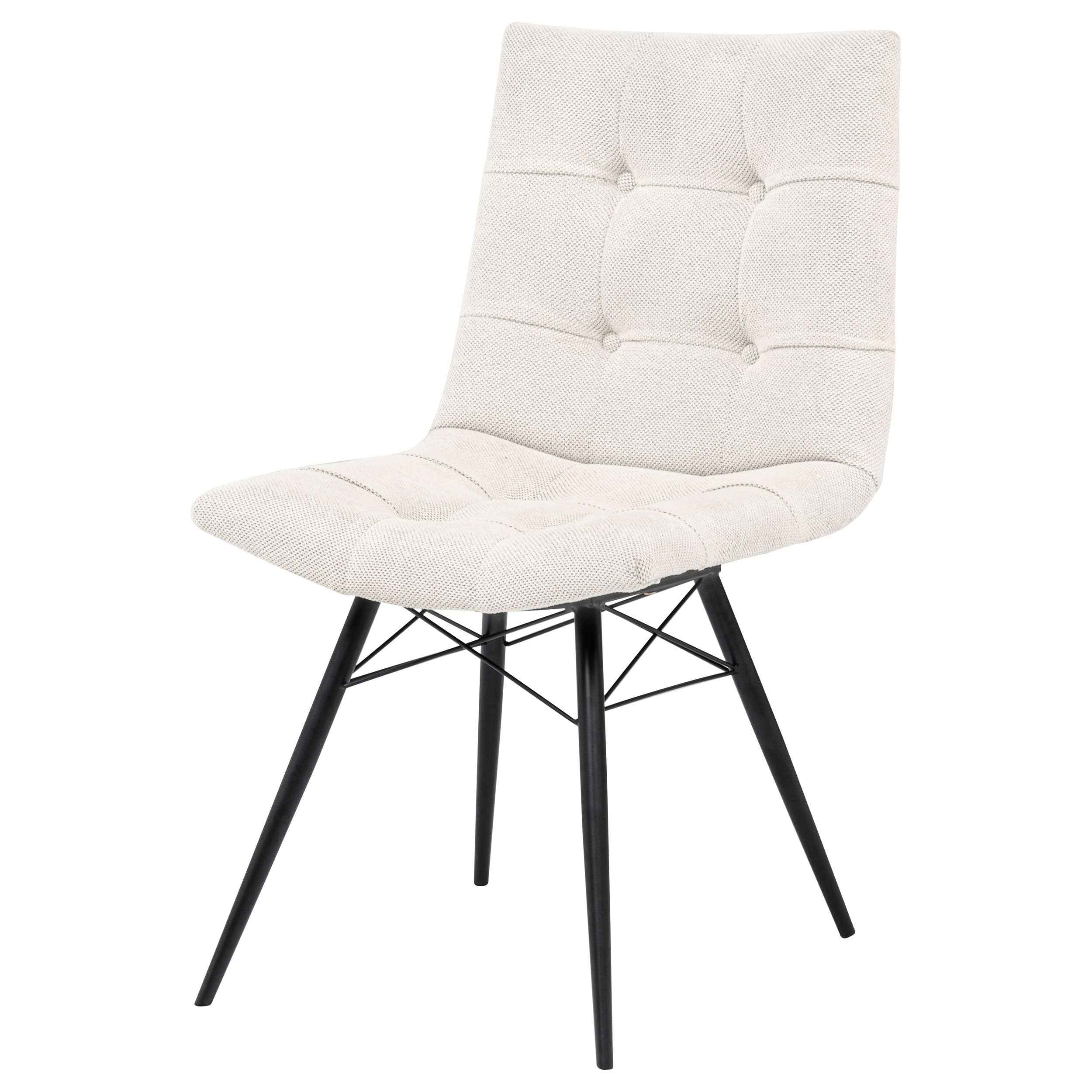 Aiken Saddle/Stone White Fabric Upholstered Dining Side Chair (Set of 4) - Image 5