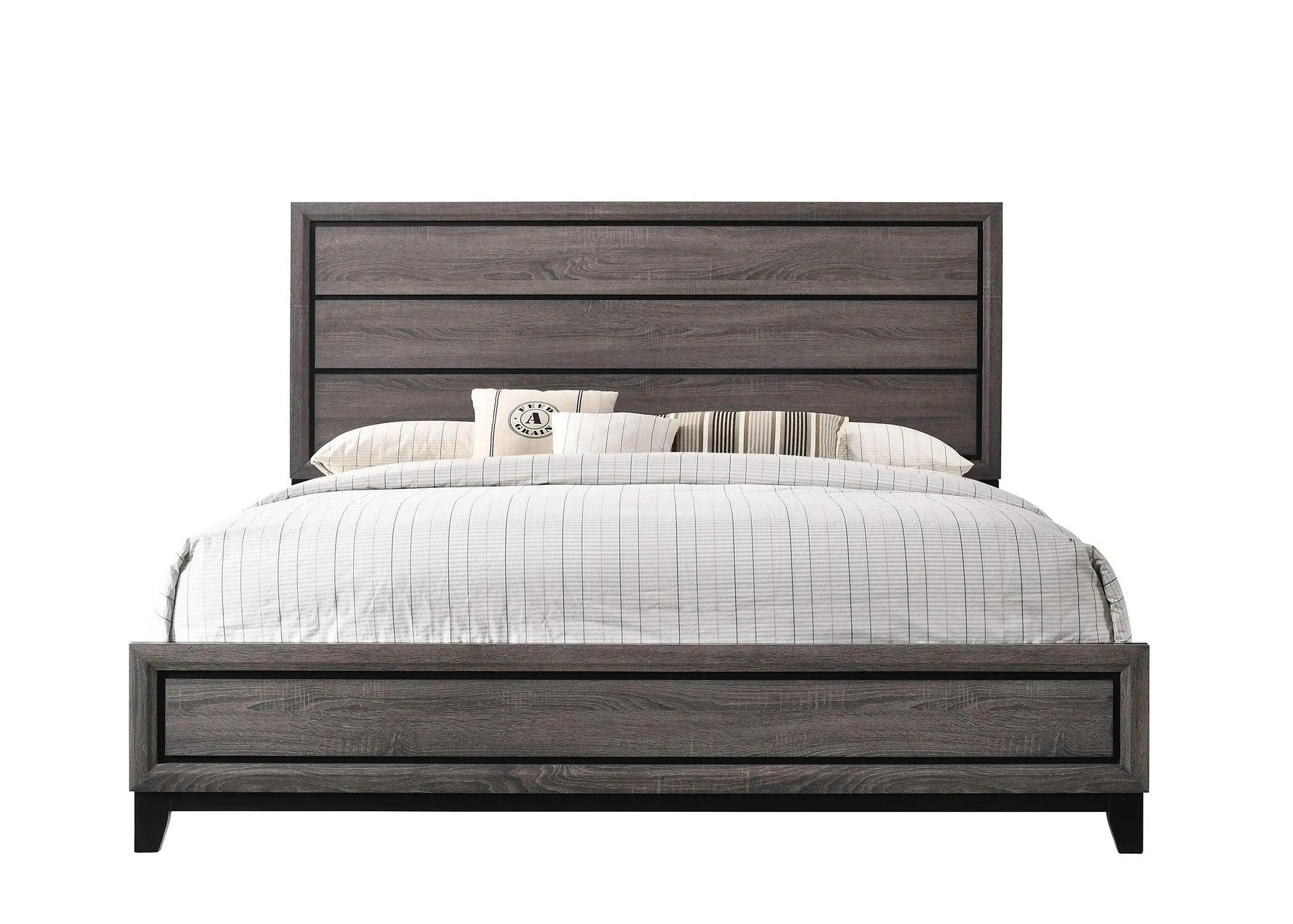 Akerson Gray King Panel Bed - Image 4