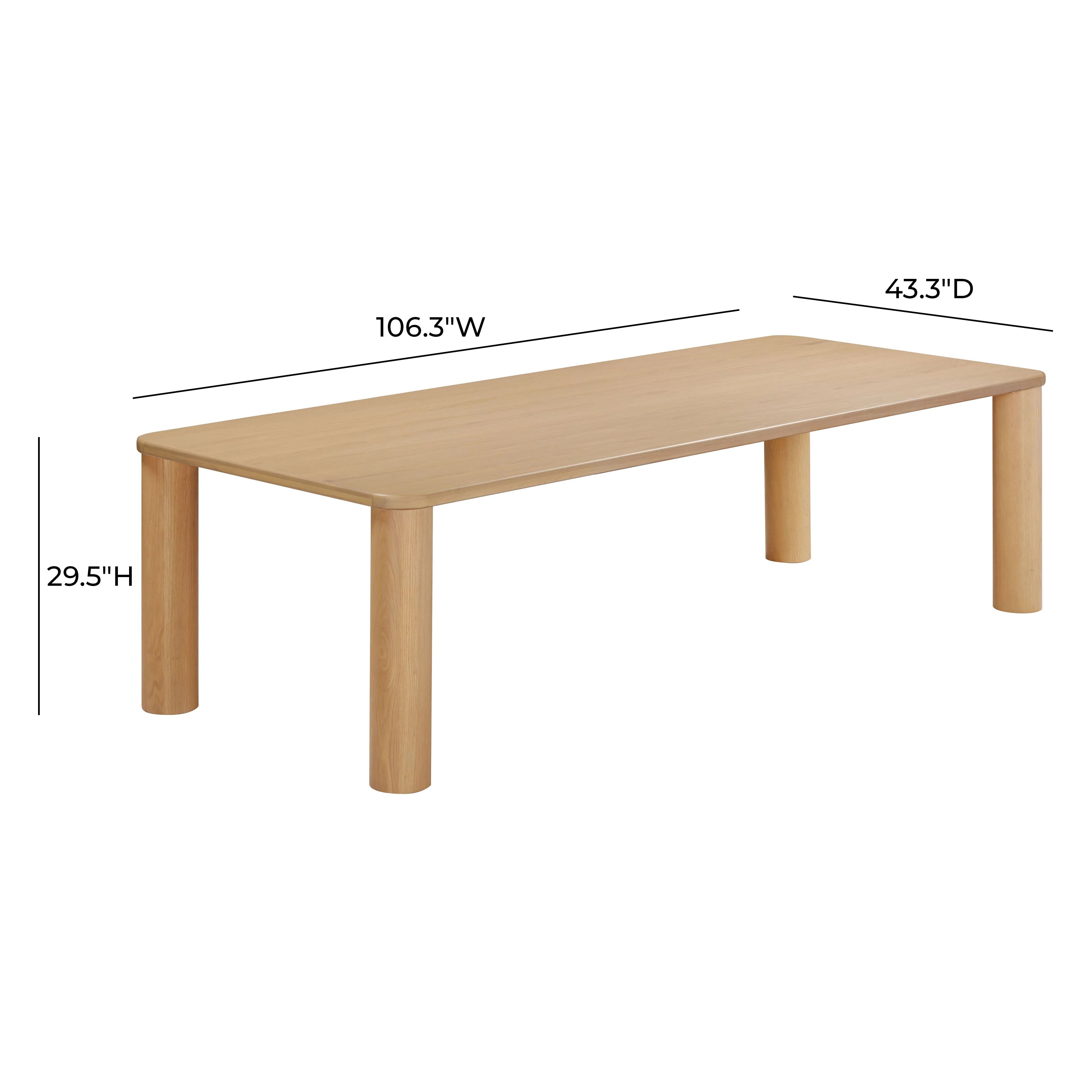 Akola Oak 106" Rectangular Dining Table - Image 8
