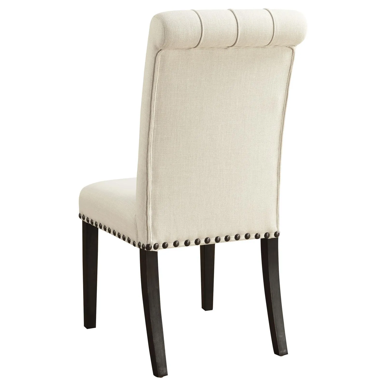 Alana Beige and Smokey Black Upholstered Side Chairs, Set of 2 - Image 4