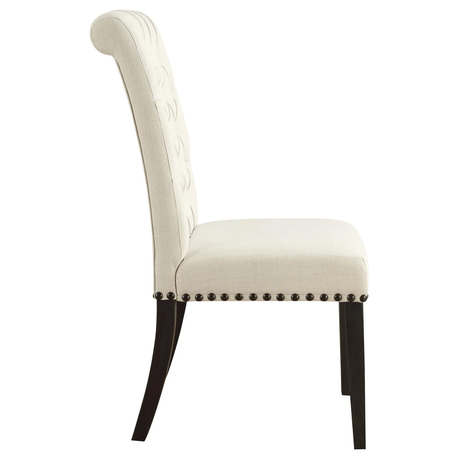Alana Beige and Smokey Black Upholstered Side Chairs, Set of 2 - Image 5