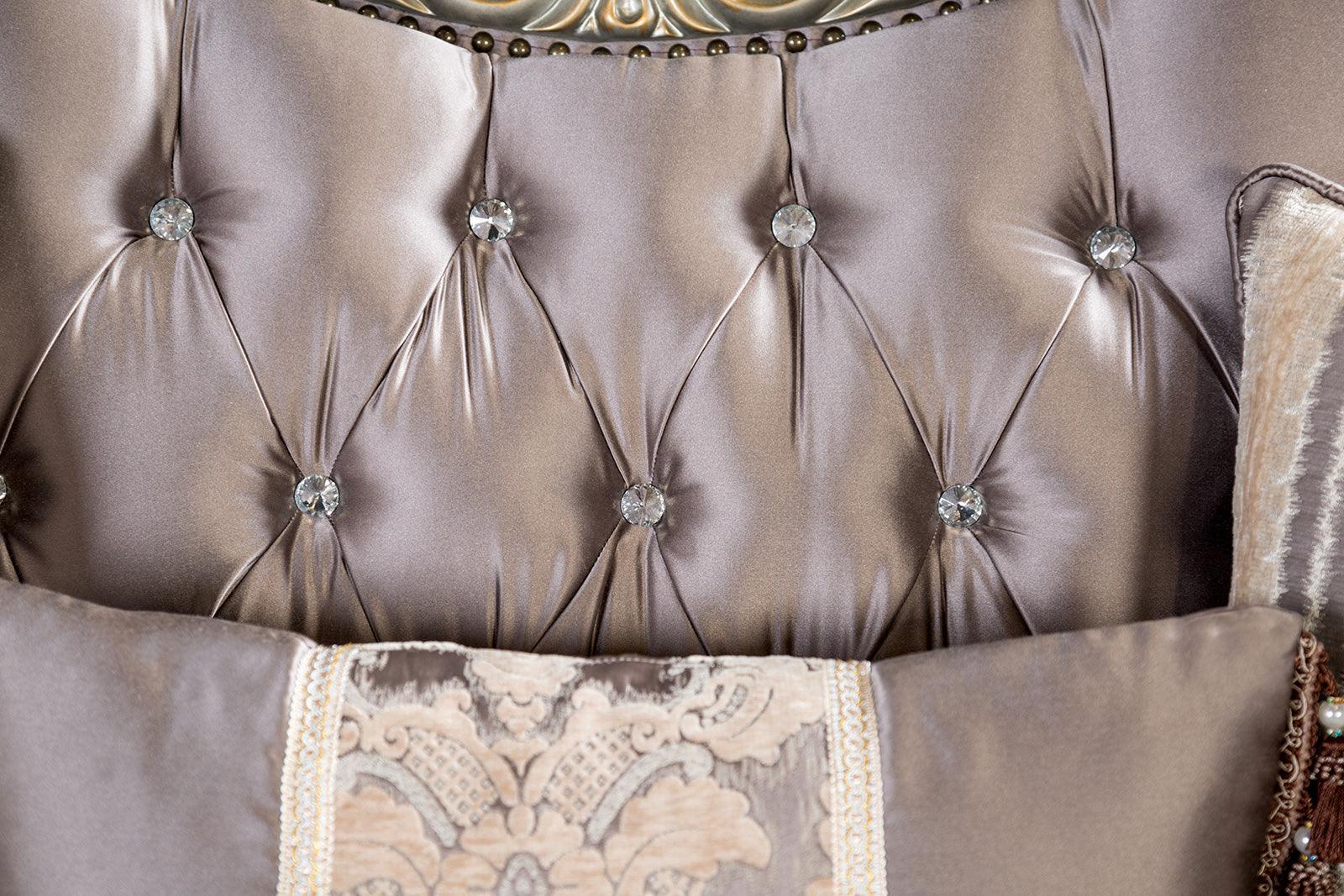 Albacete Champagne/Purple Loveseat - Image 4