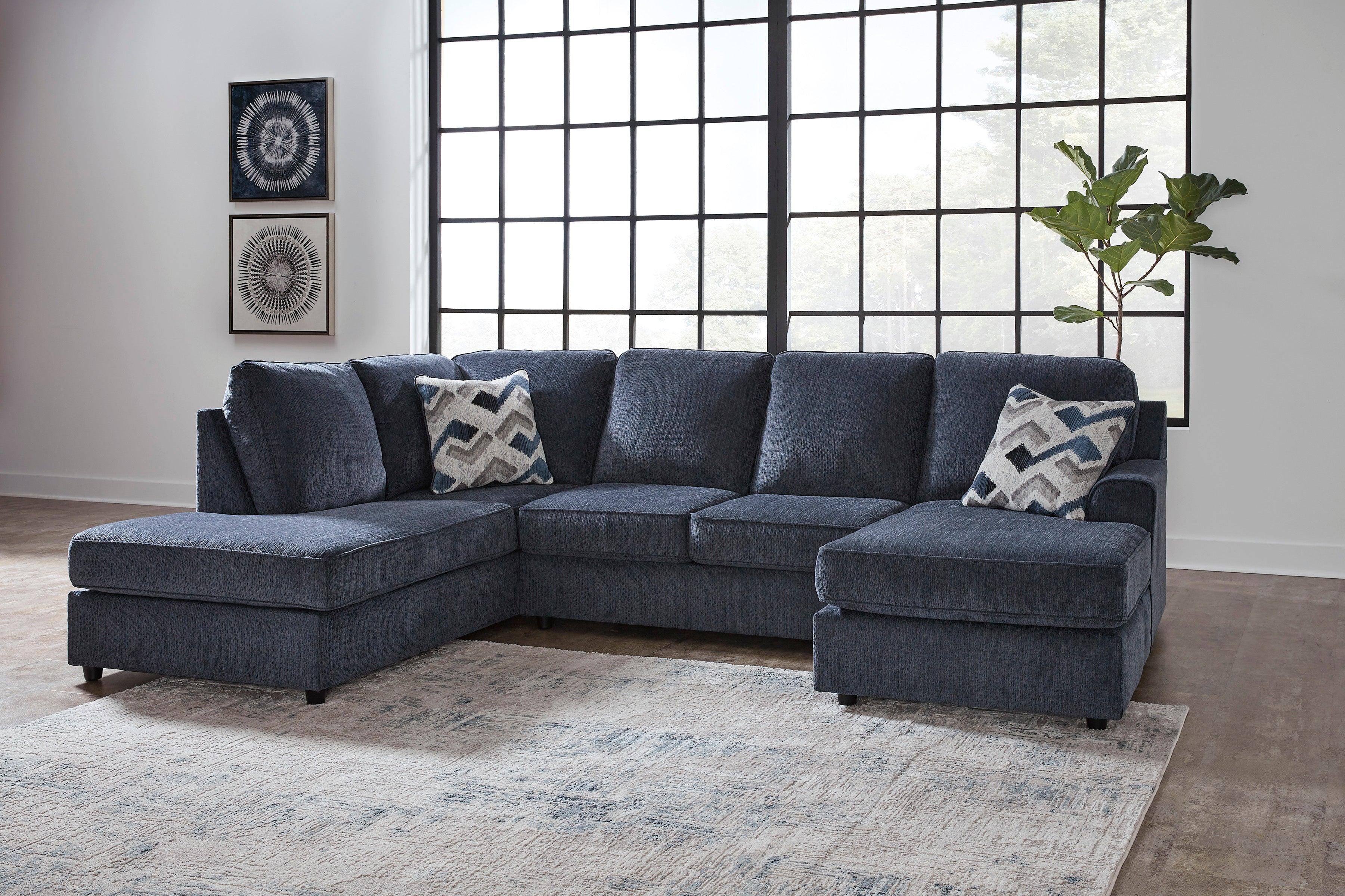 Albar Place Cobalt 2-Piece Left Arm Facing Chaise Sectional