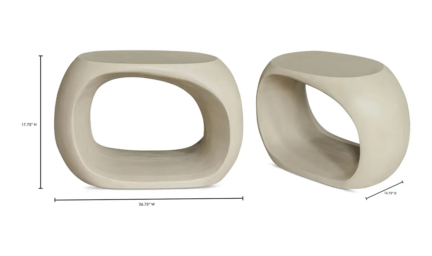 Albers Outdoor Stool Cream - Image 3