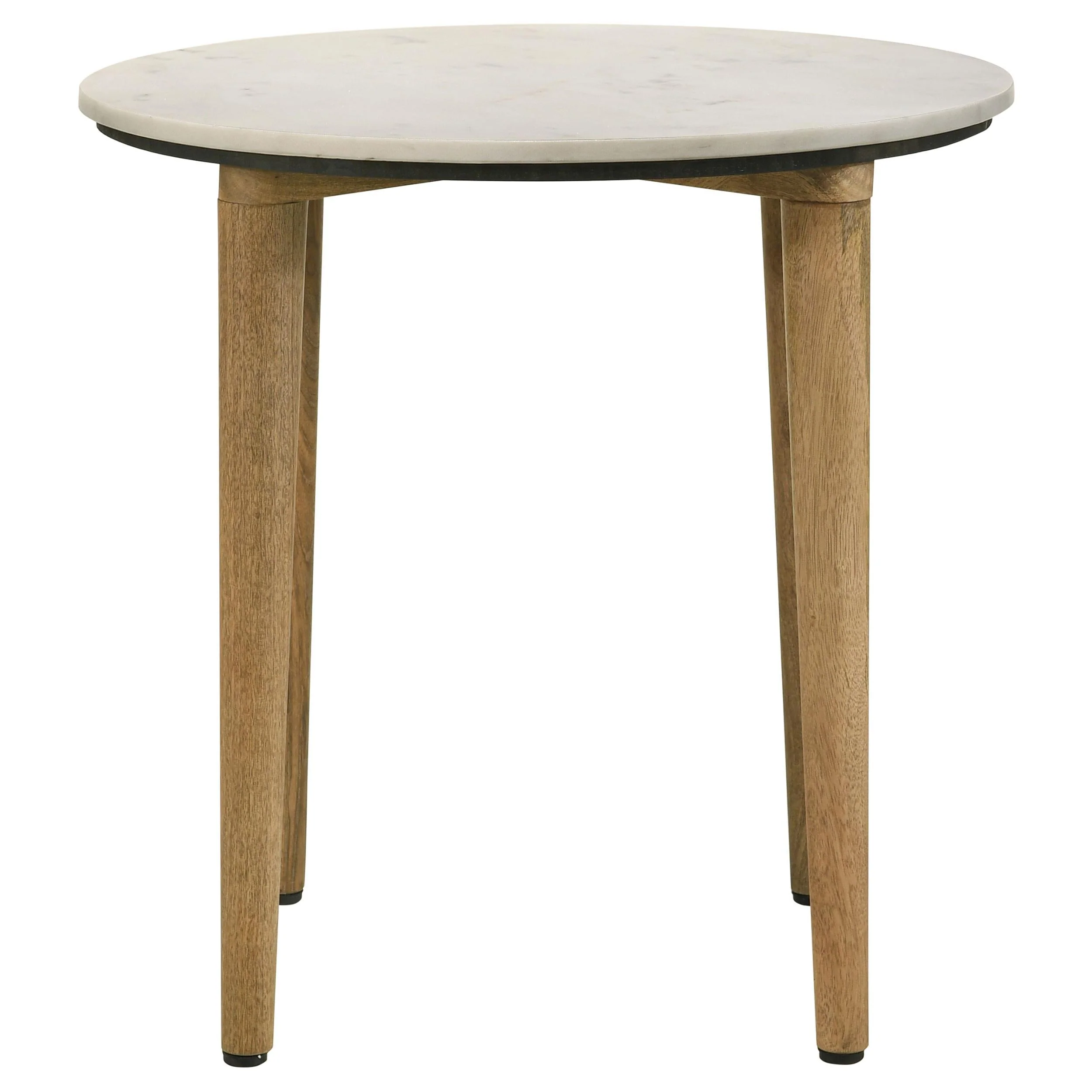 Aldis White and Brown 2-Piece Coffee and End Table Set - Image 4