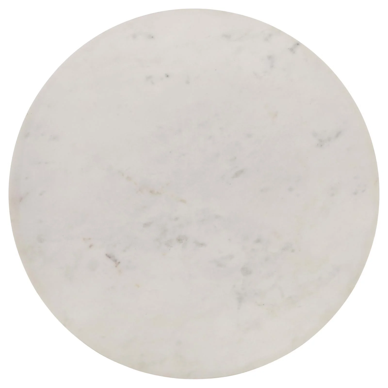Aldis White and Natural Round Marble Top End Table - Image 3