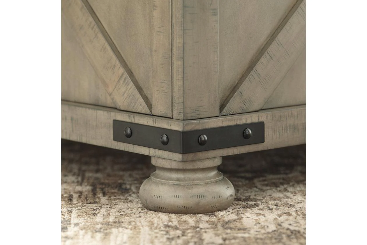 Aldwin Gray Coffee Table With Storage - Image 6