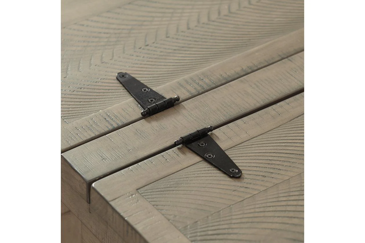 Aldwin Gray Coffee Table With Storage - Image 7