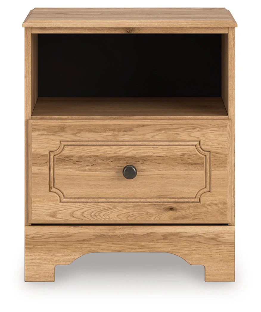Aleaport Warm Brown Queen Panel Bed, Dresser, Mirror and Nightstand - Image 16