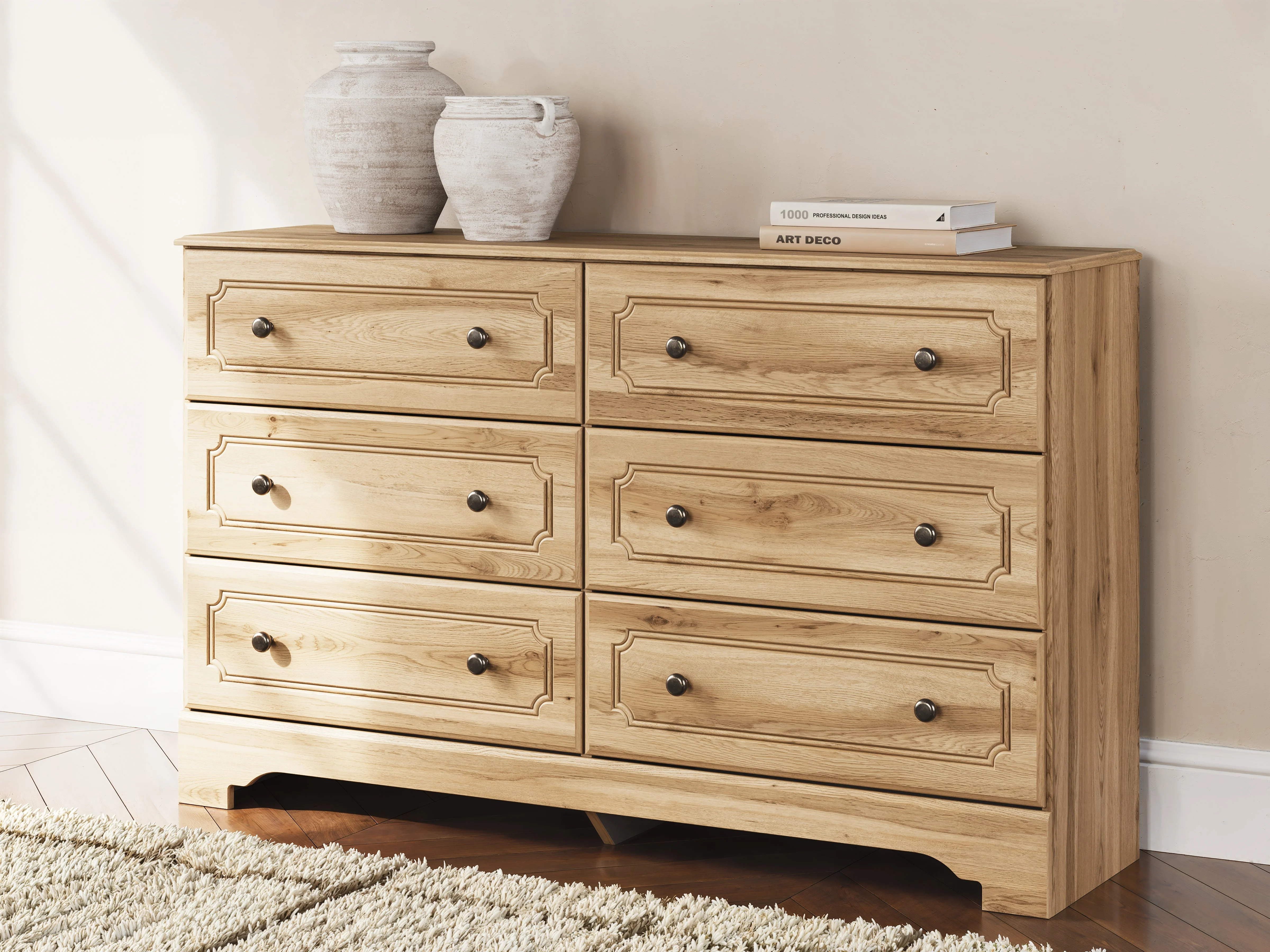 Aleaport Warm Brown Six Drawer Dresser - Image 9