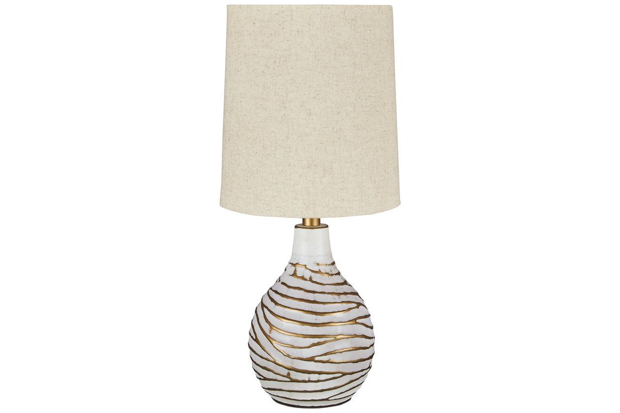 Aleela White/Gold Finish Table Lamp - Image 3