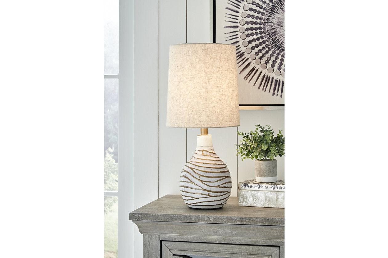 Aleela White/Gold Finish Table Lamp - Image 4
