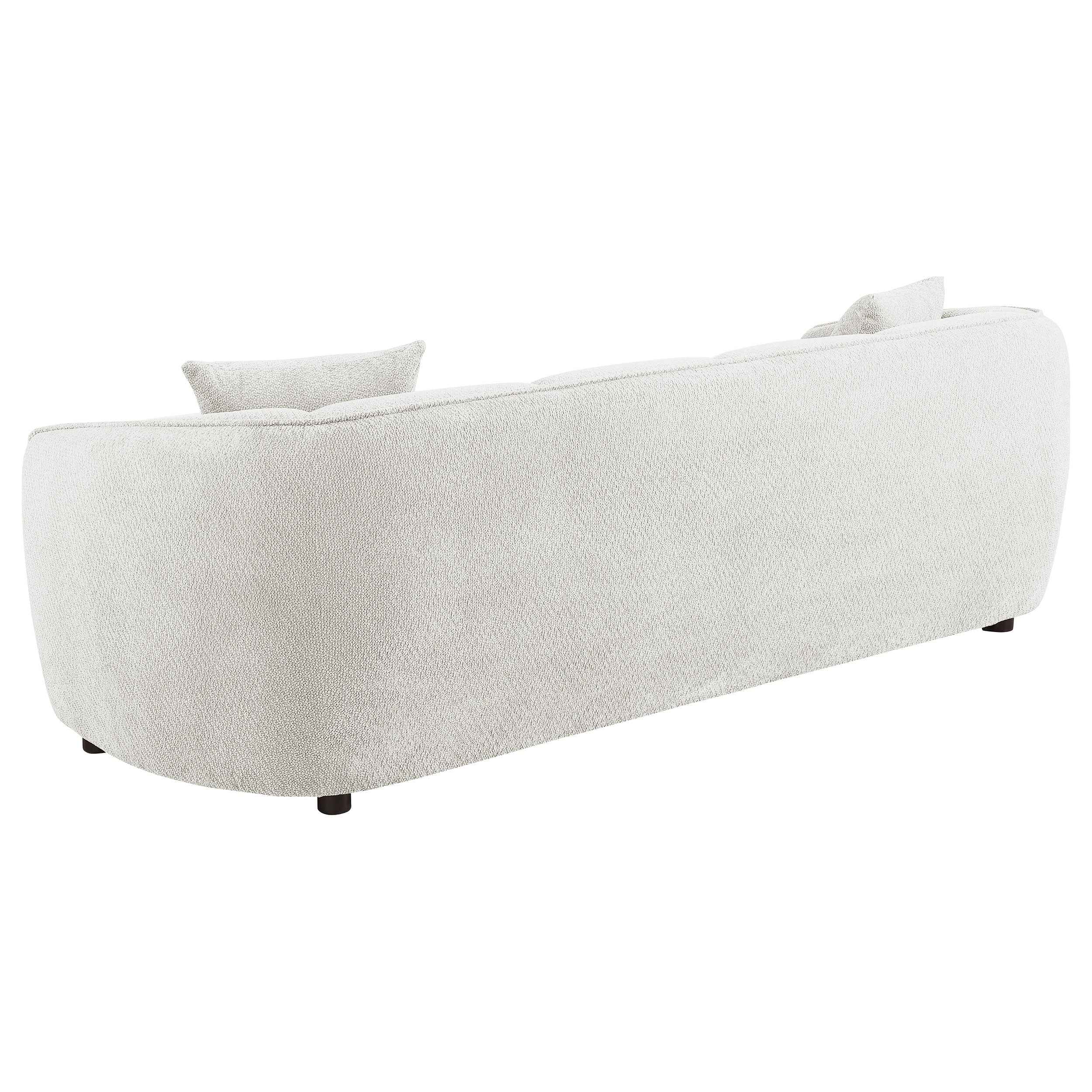 Aleisha Ivory 3-piece Chenille Upholstered Sofa Set - Image 3