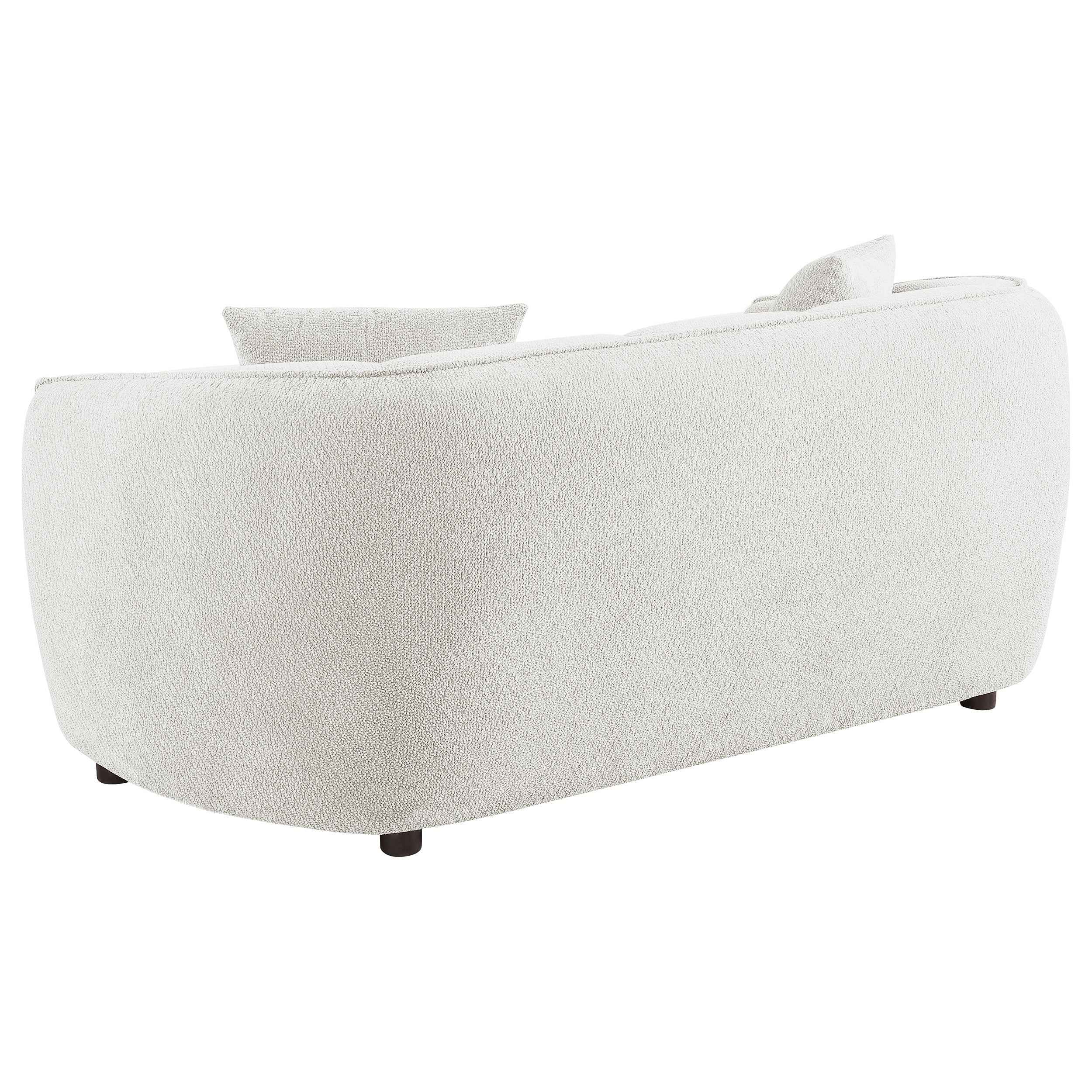 Aleisha Ivory 3-piece Chenille Upholstered Sofa Set - Image 5