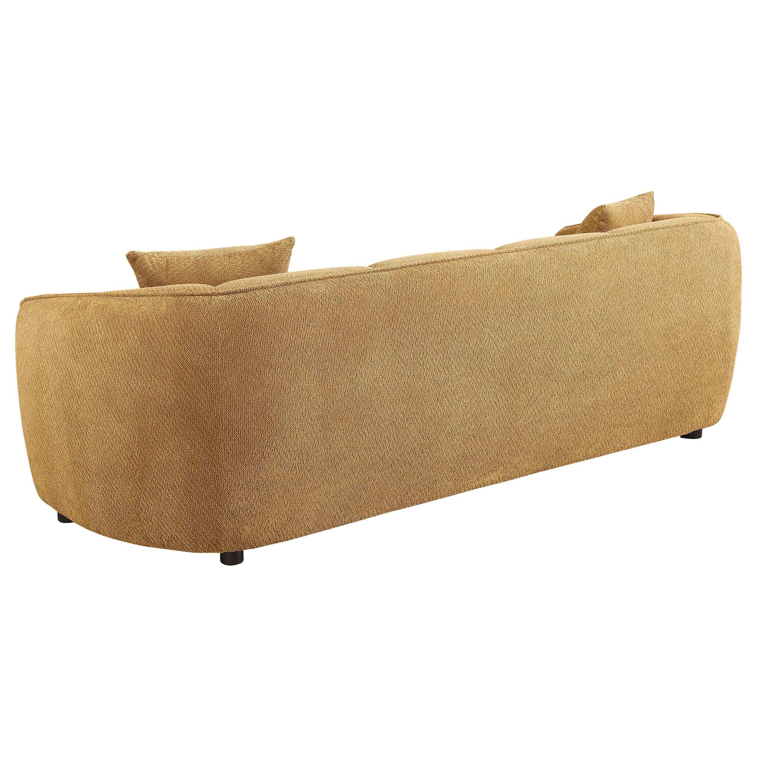 Aleisha Mustard Yellow 3-piece Chenille Upholstered Sofa Set - Image 3
