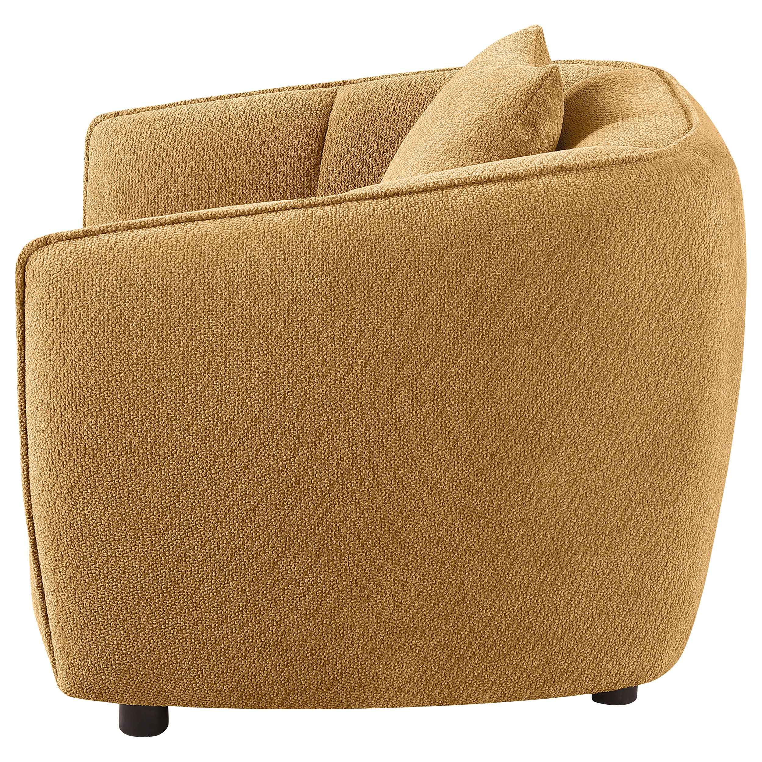 Aleisha Mustard Yellow Chenille Upholstered Accent Chair - Image 4