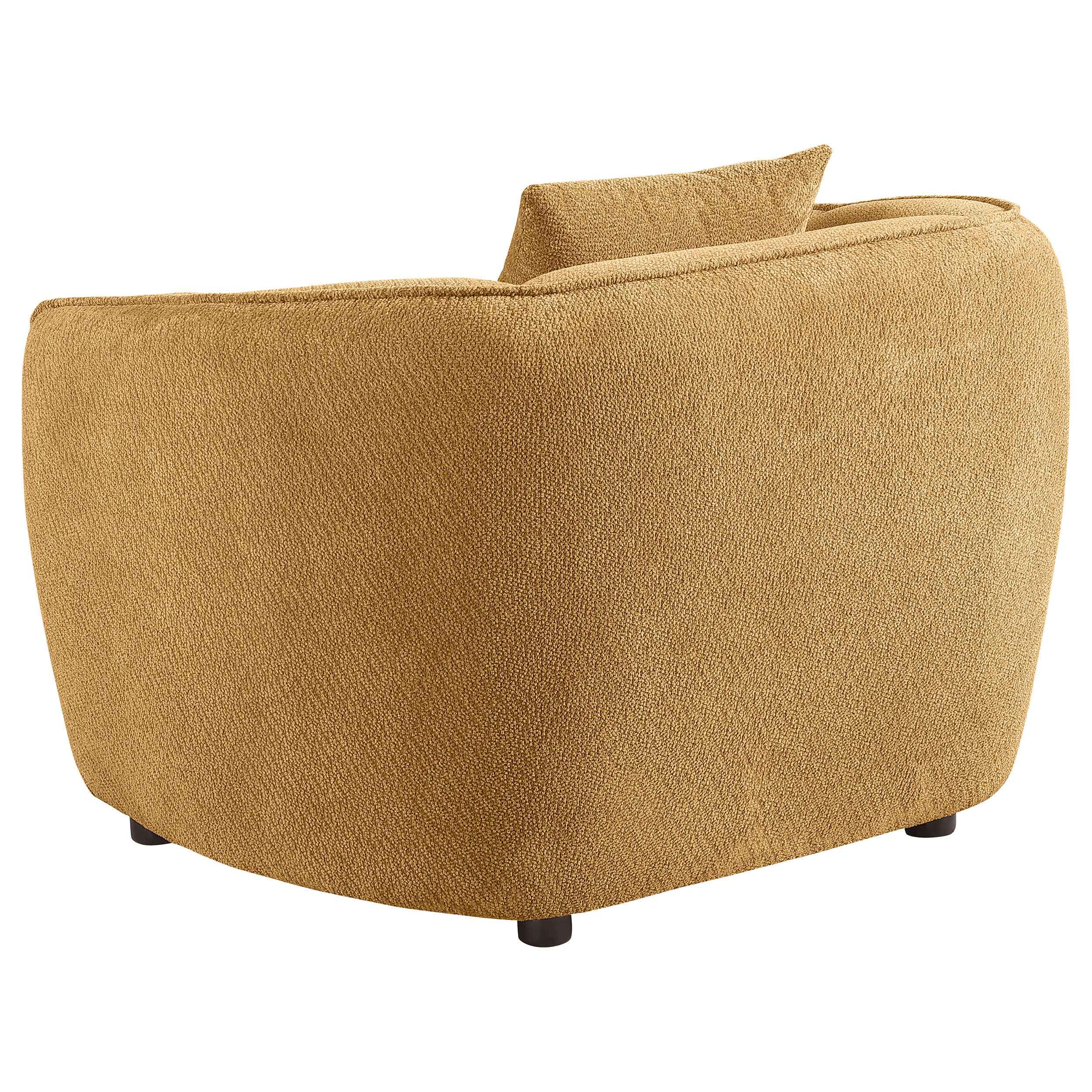 Aleisha Mustard Yellow Chenille Upholstered Accent Chair - Image 5