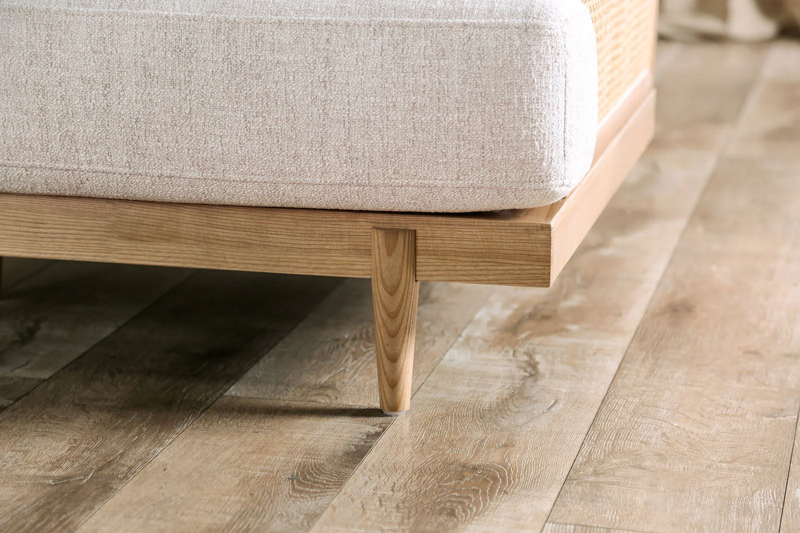 Alesund Beige/Light Oak Sofa & Loveseat - Image 4