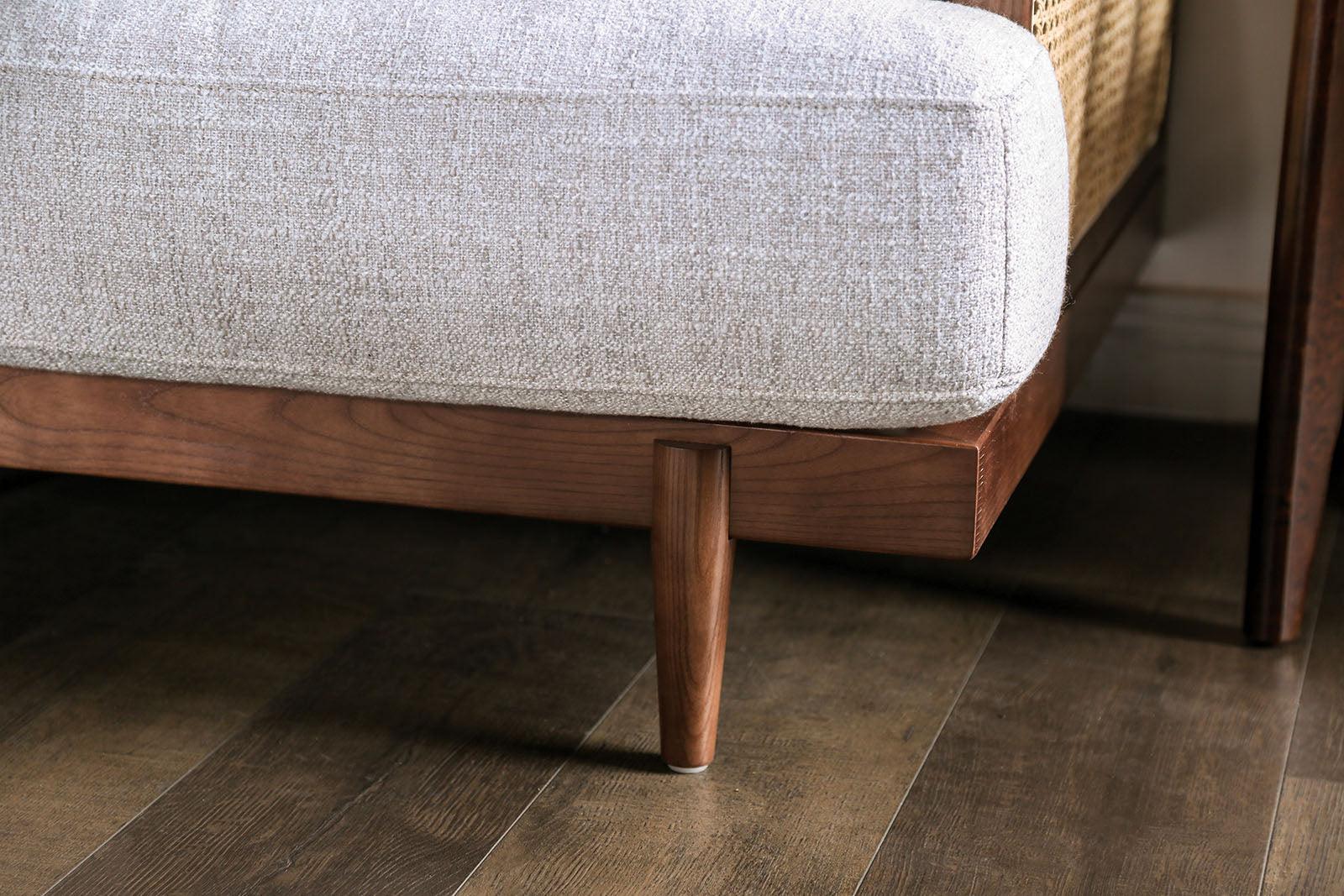 Alesund Beige/Walnut Loveseat - Image 3
