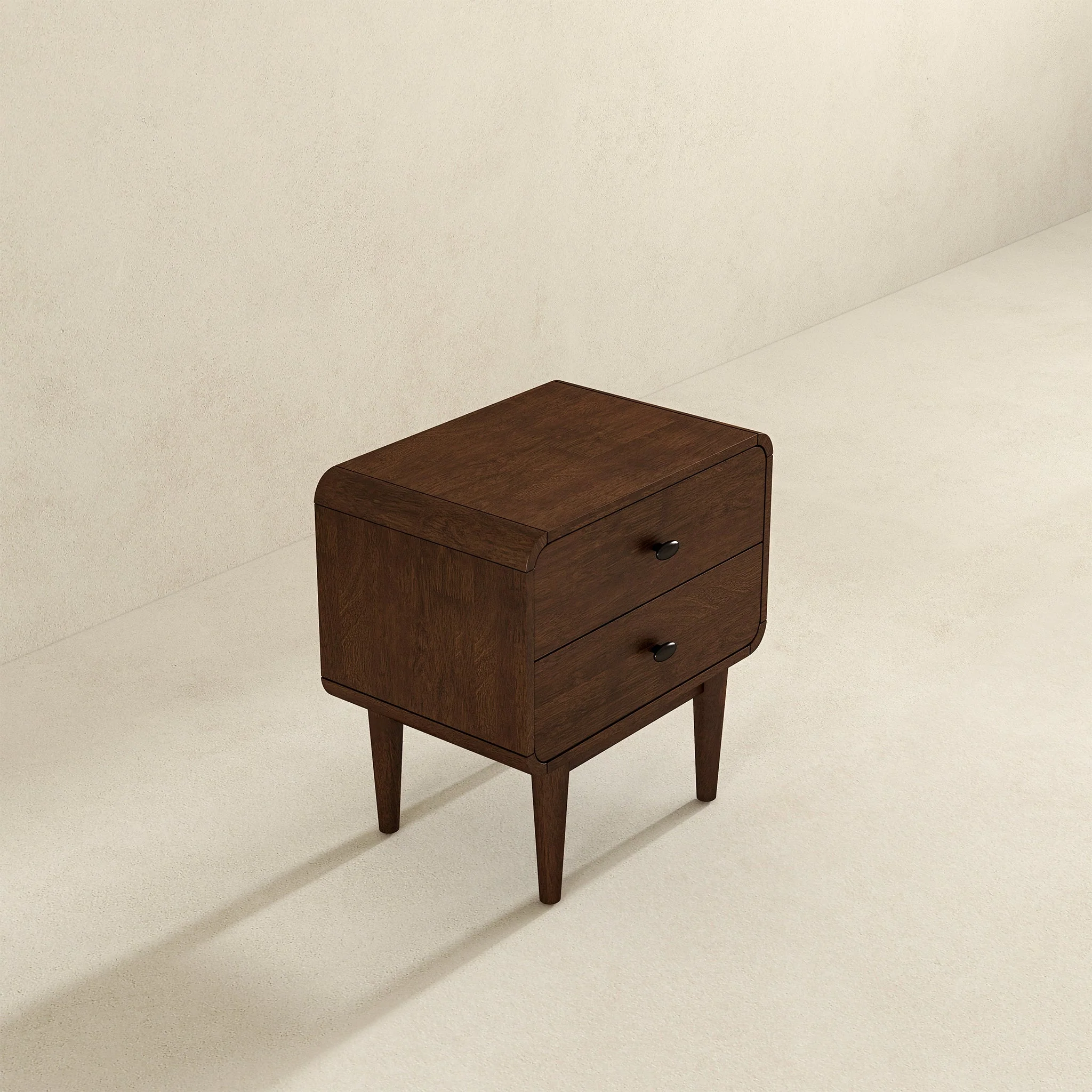 Alexa Mid Century Modern Style Night Stand 2-Drawer - Image 6