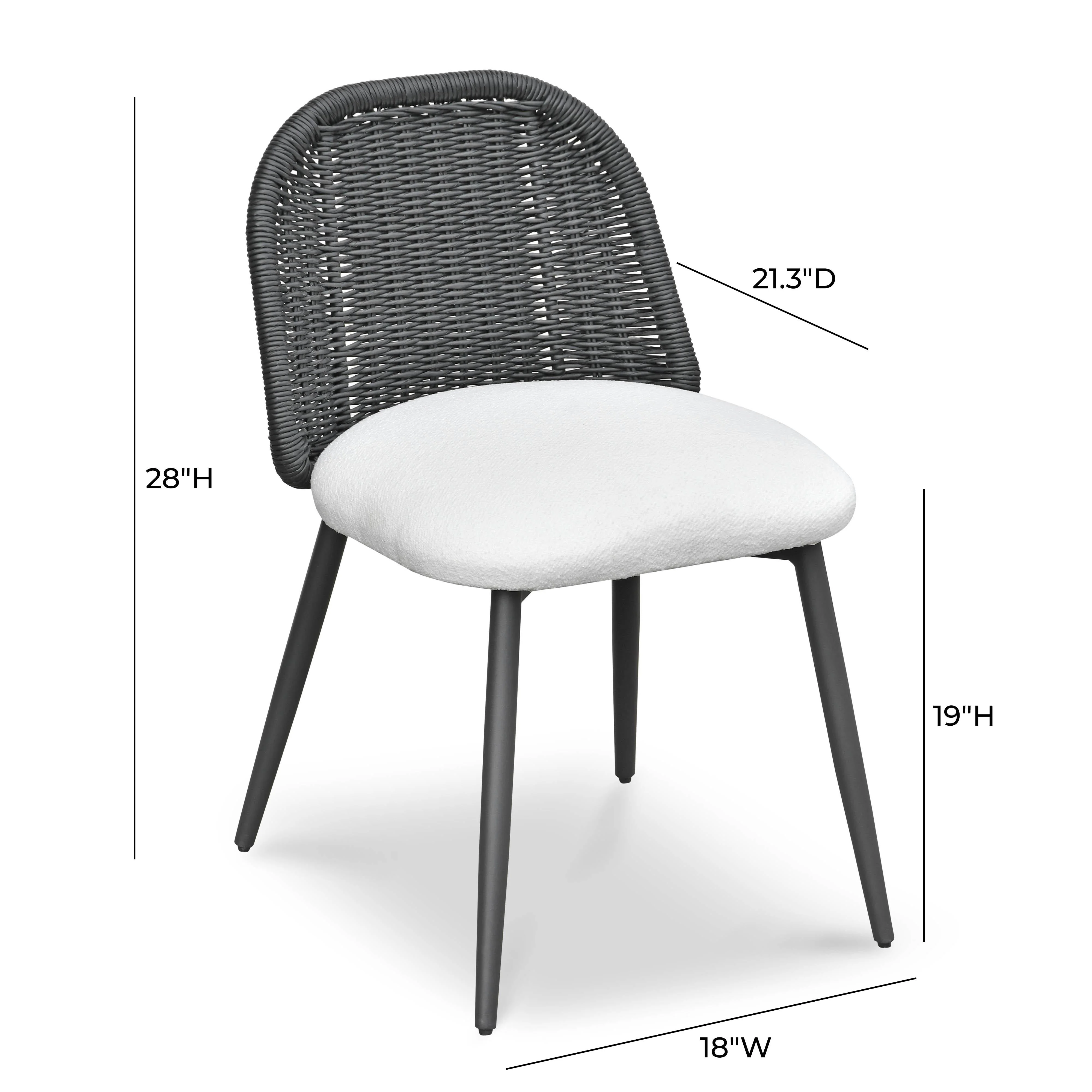 Alexa Rattan Performance Fabric Dining Chair - Image 14
