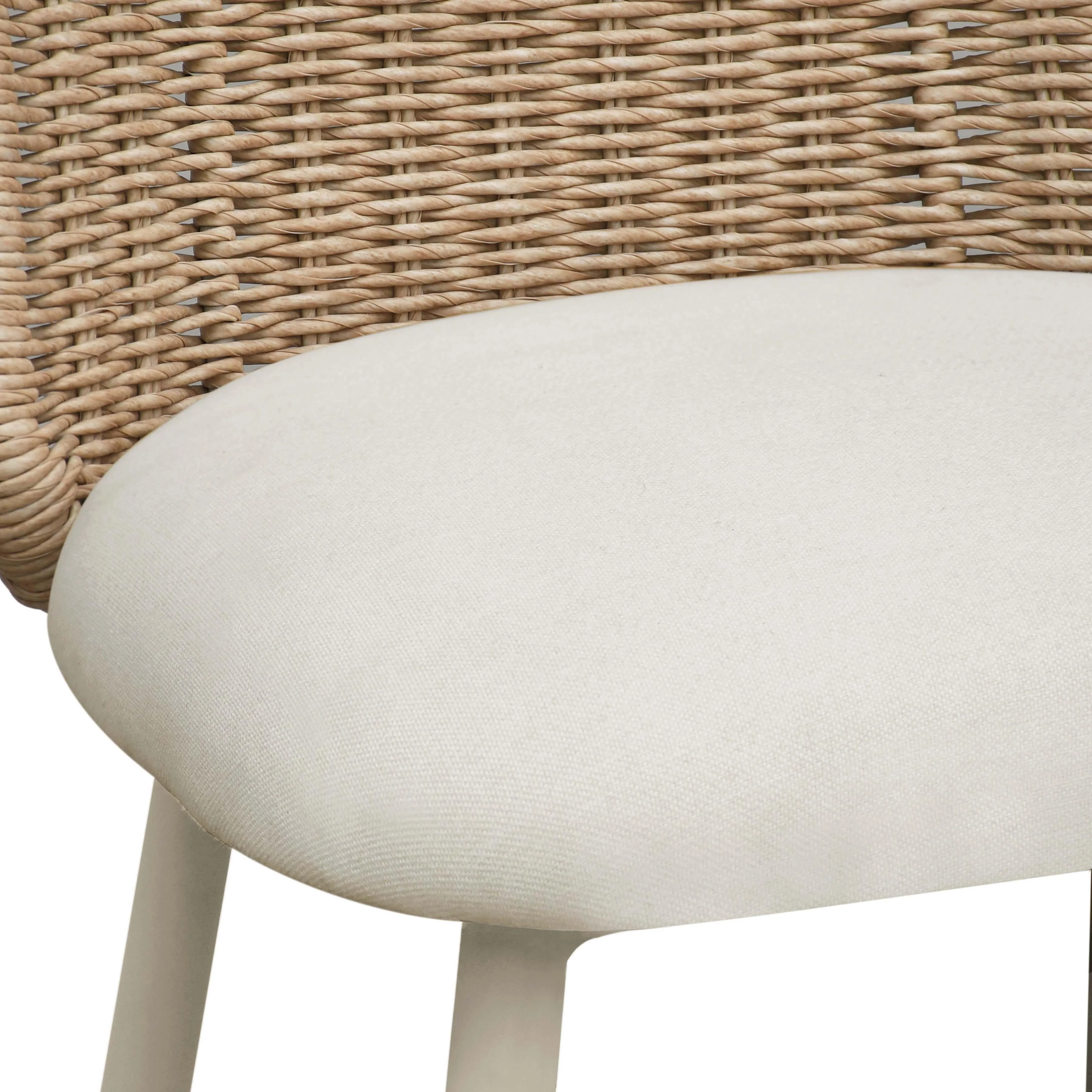 Alexa Rattan Performance Fabric Dining Chair - Image 5