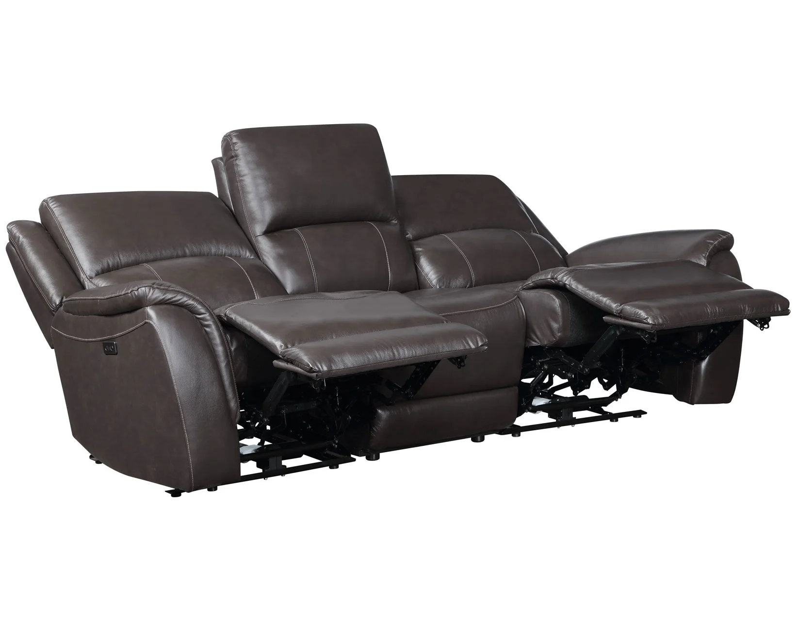 Alexandria Chocolate 3-Piece Top-Grain Leather Power Reclining Set - Image 15