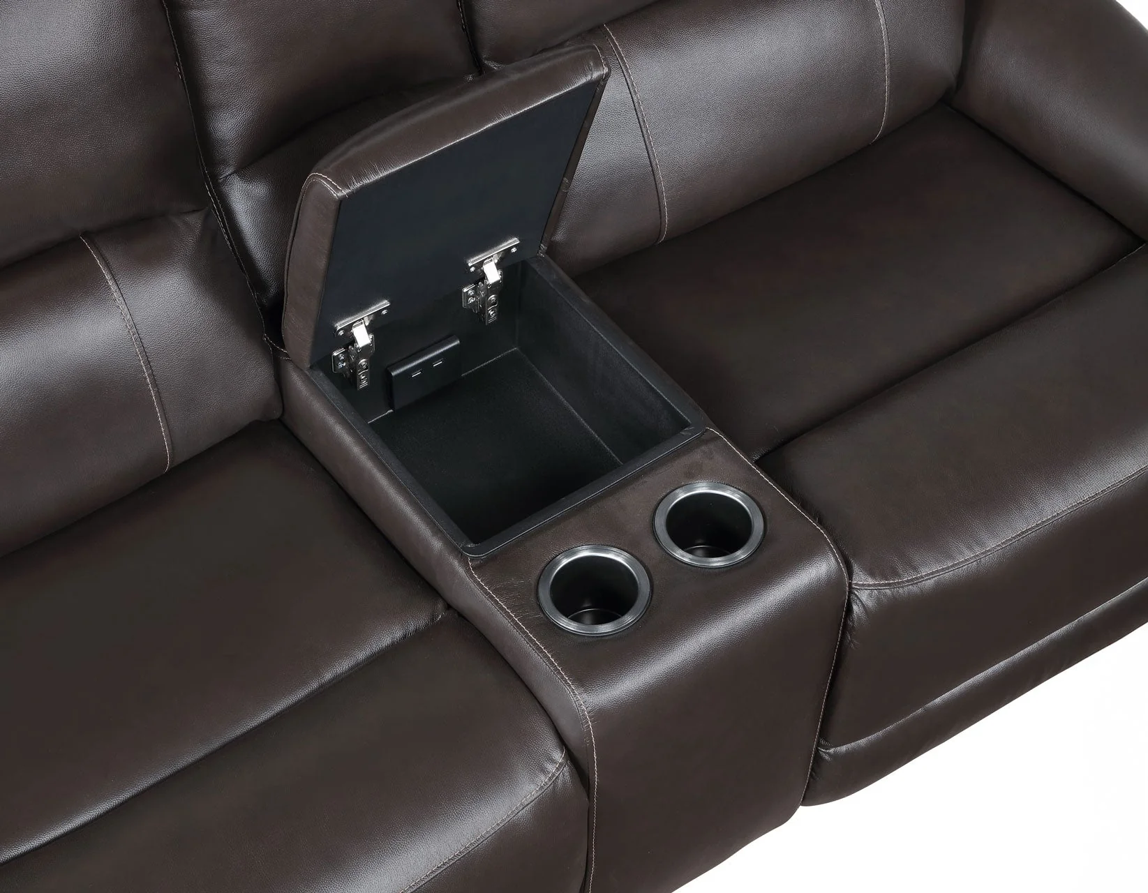 Alexandria Chocolate 3-Piece Top-Grain Leather Power Reclining Set - Image 33