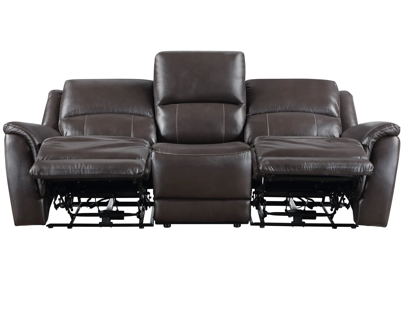Alexandria Chocolate Power Leather Reclining Sofa - Image 5