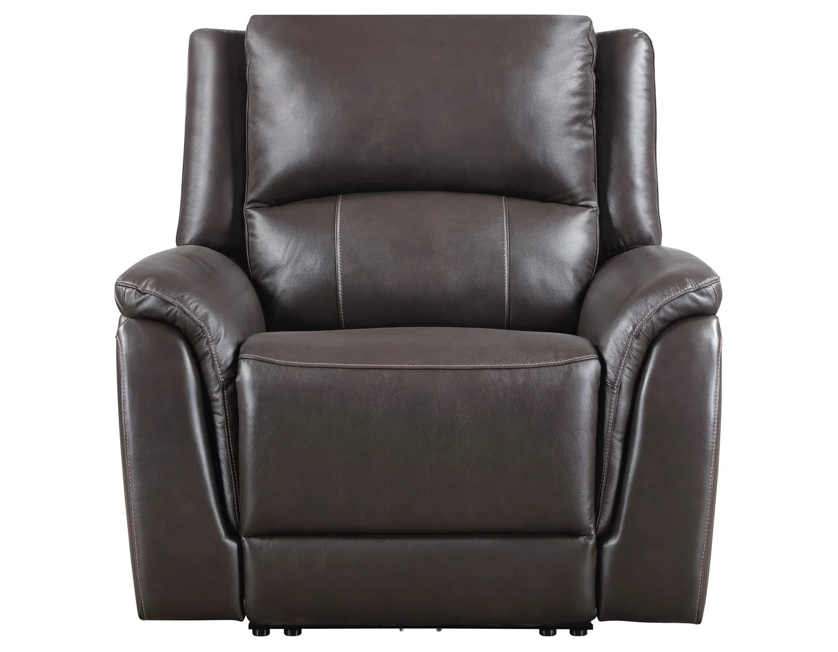 Alexandria Chocolate Top-Grain Leather Power Recliner - Image 3