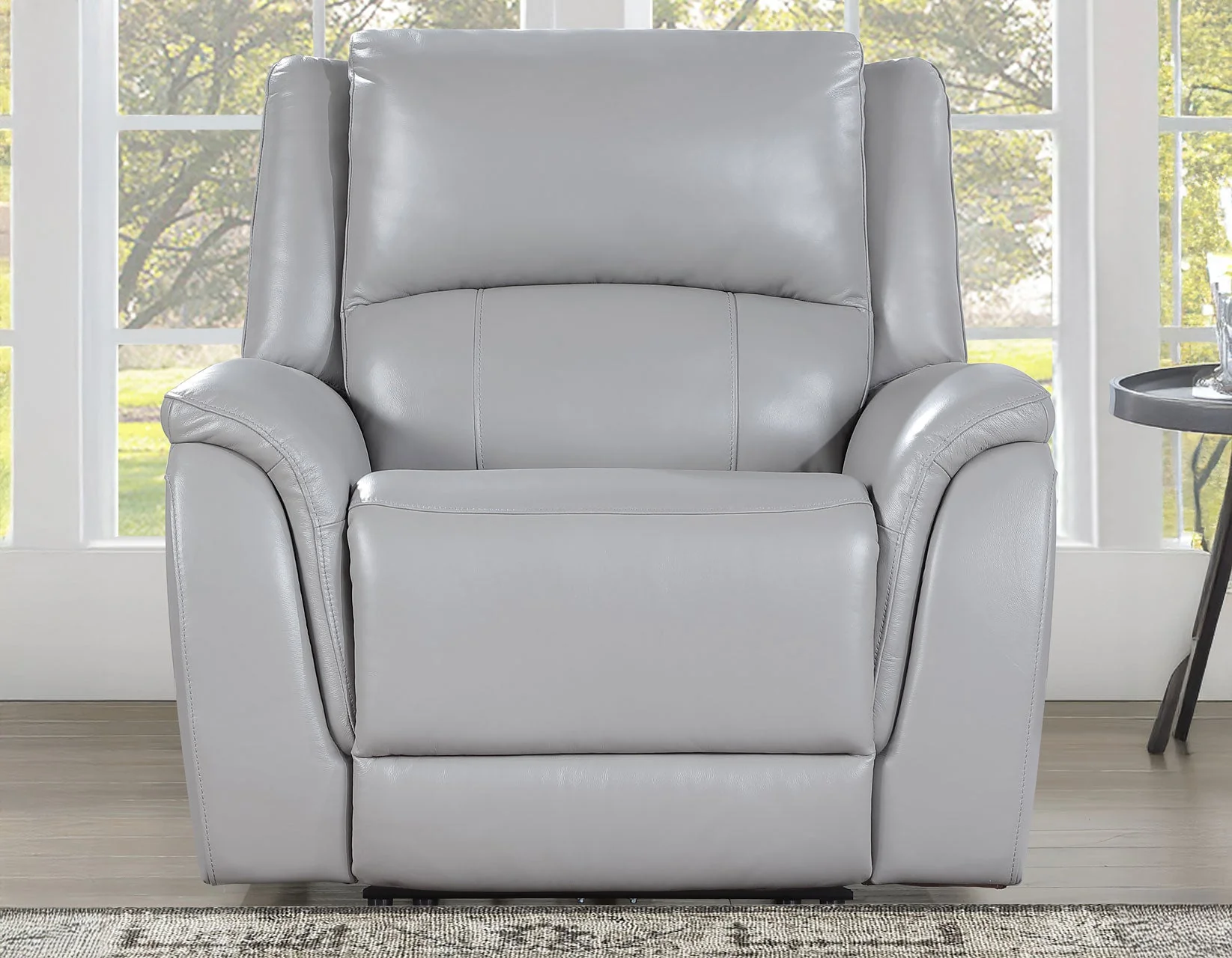 Alexandria Stone Top-Grain Leather Power Recliner - Image 2