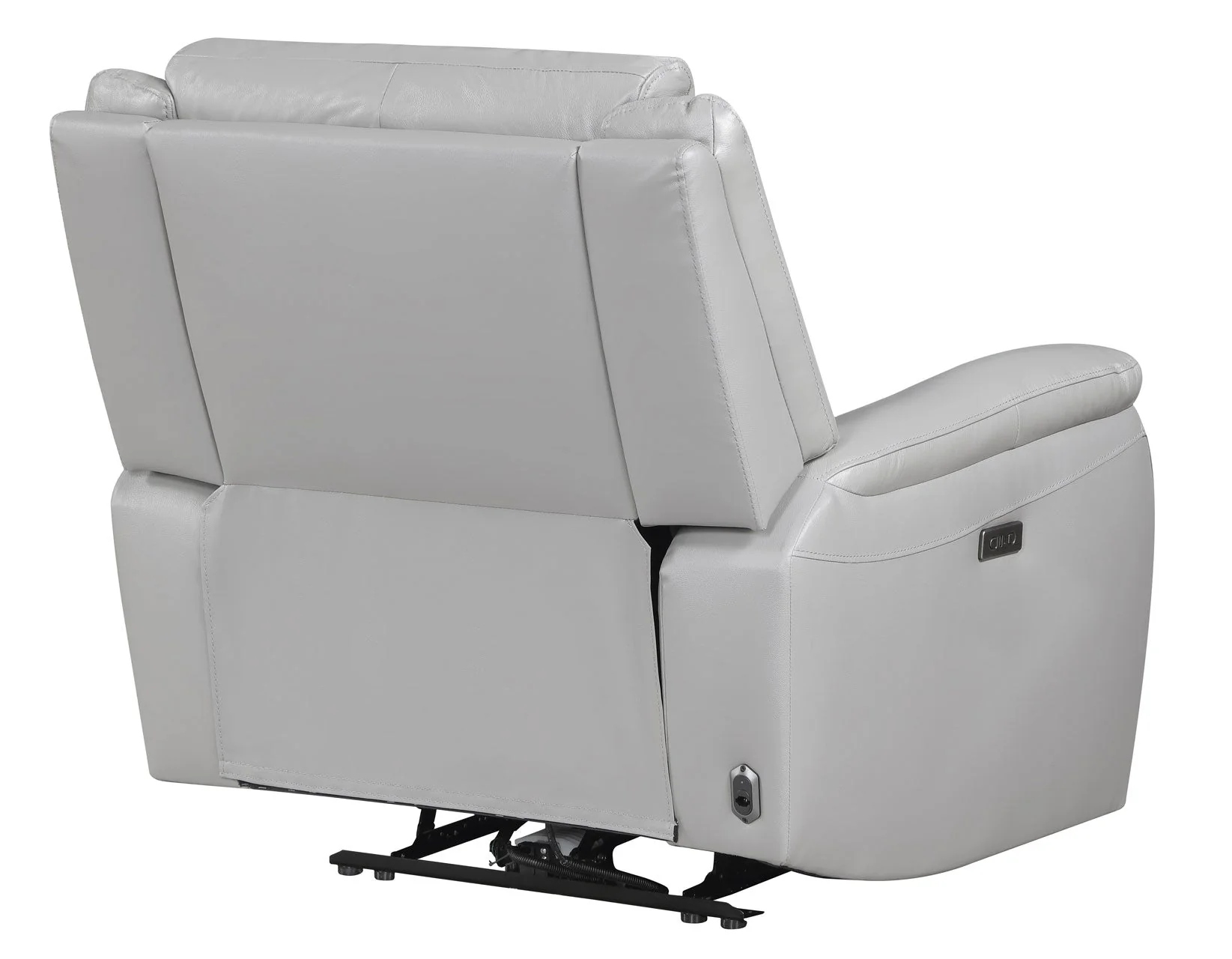 Alexandria Stone Top-Grain Leather Power Recliner - Image 6