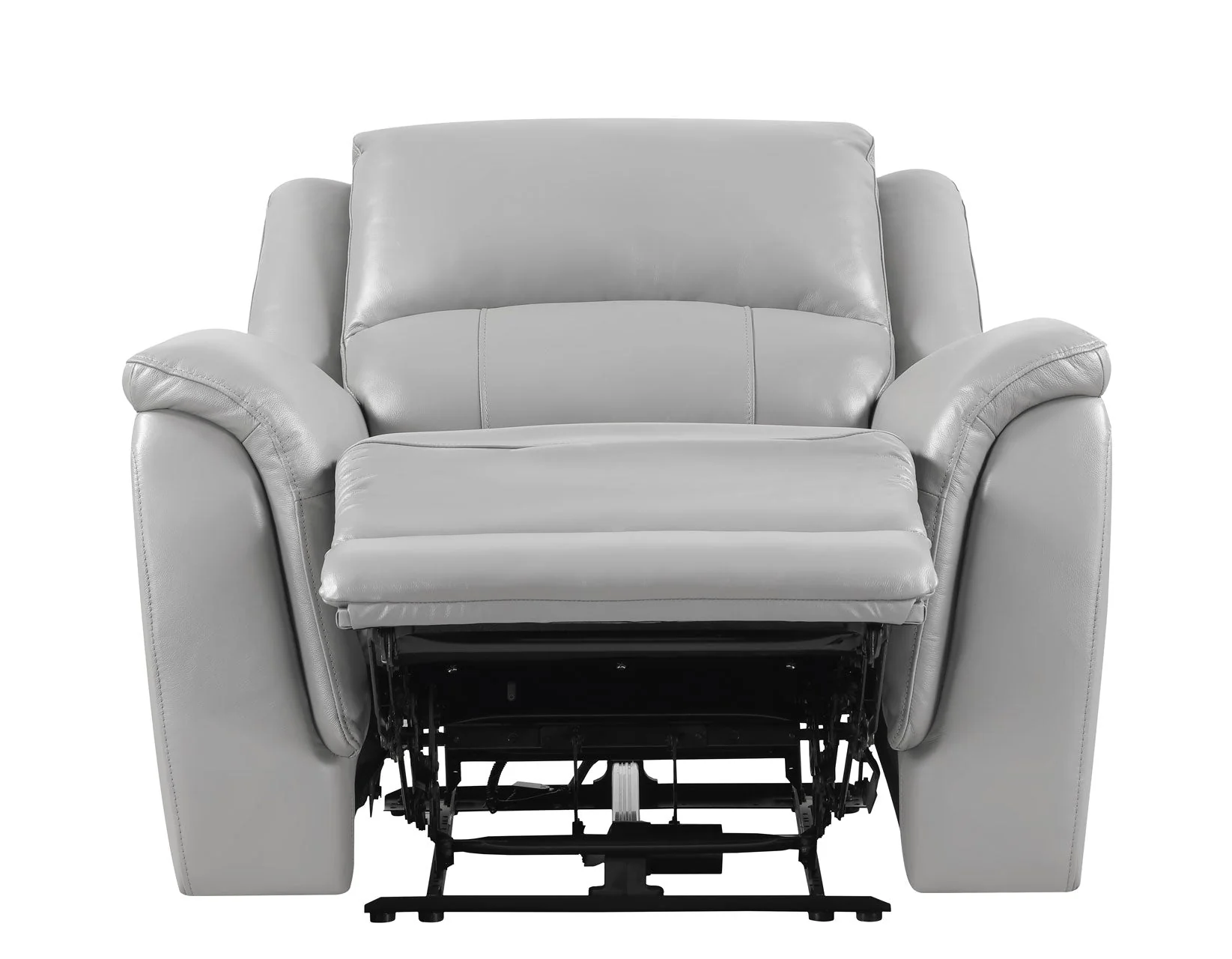 Alexandria Stone Top-Grain Leather Power Recliner - Image 8