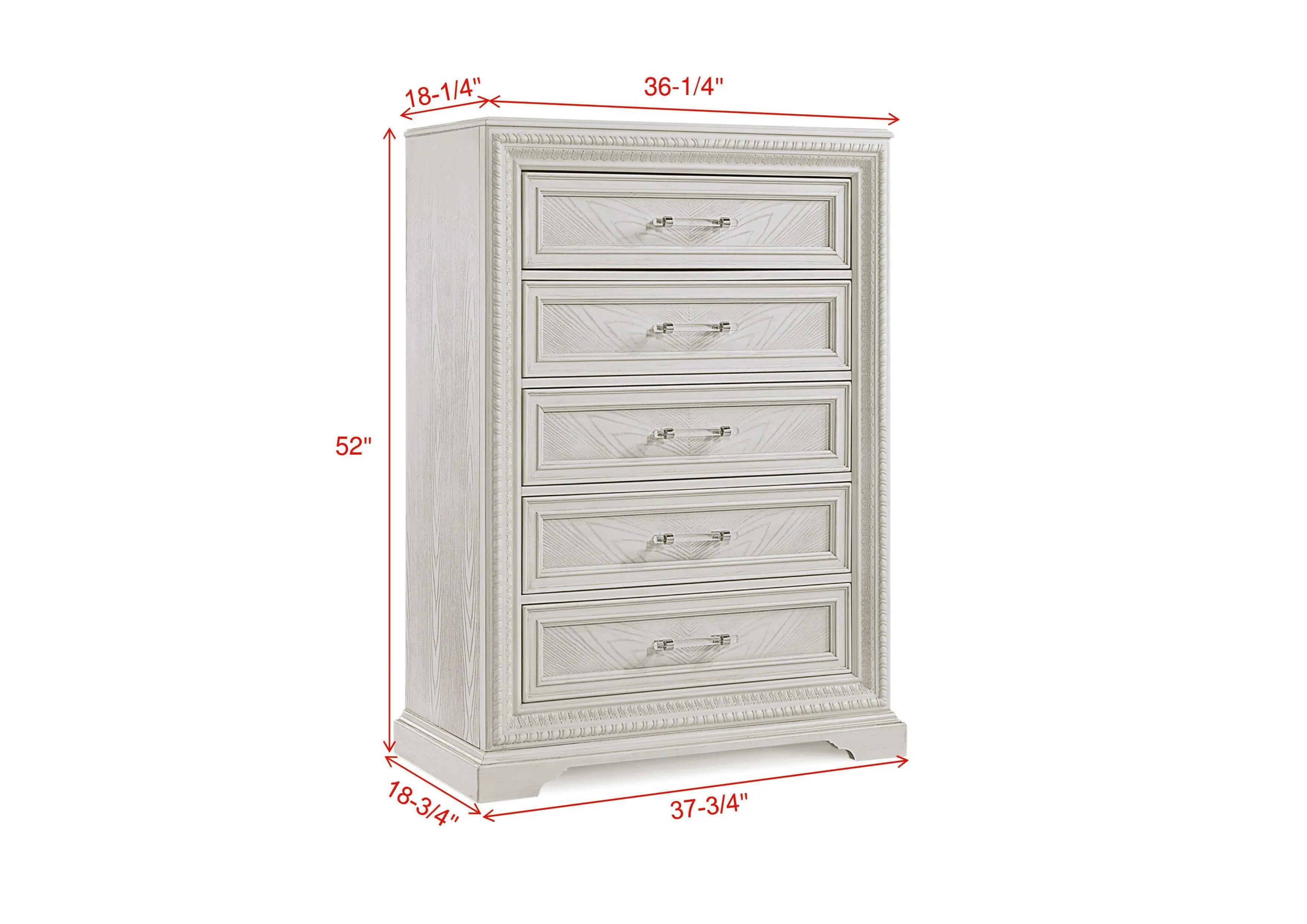 Alexandria Whitewash Chest - Image 3