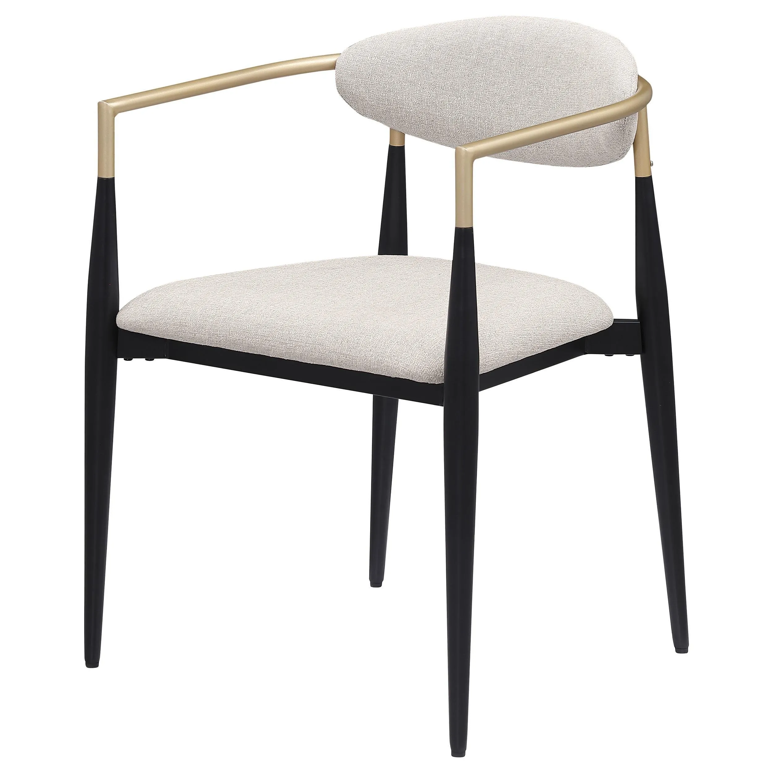 Alexis Upholstered Dining Arm Chair Beige (Set of 2) - Image 5
