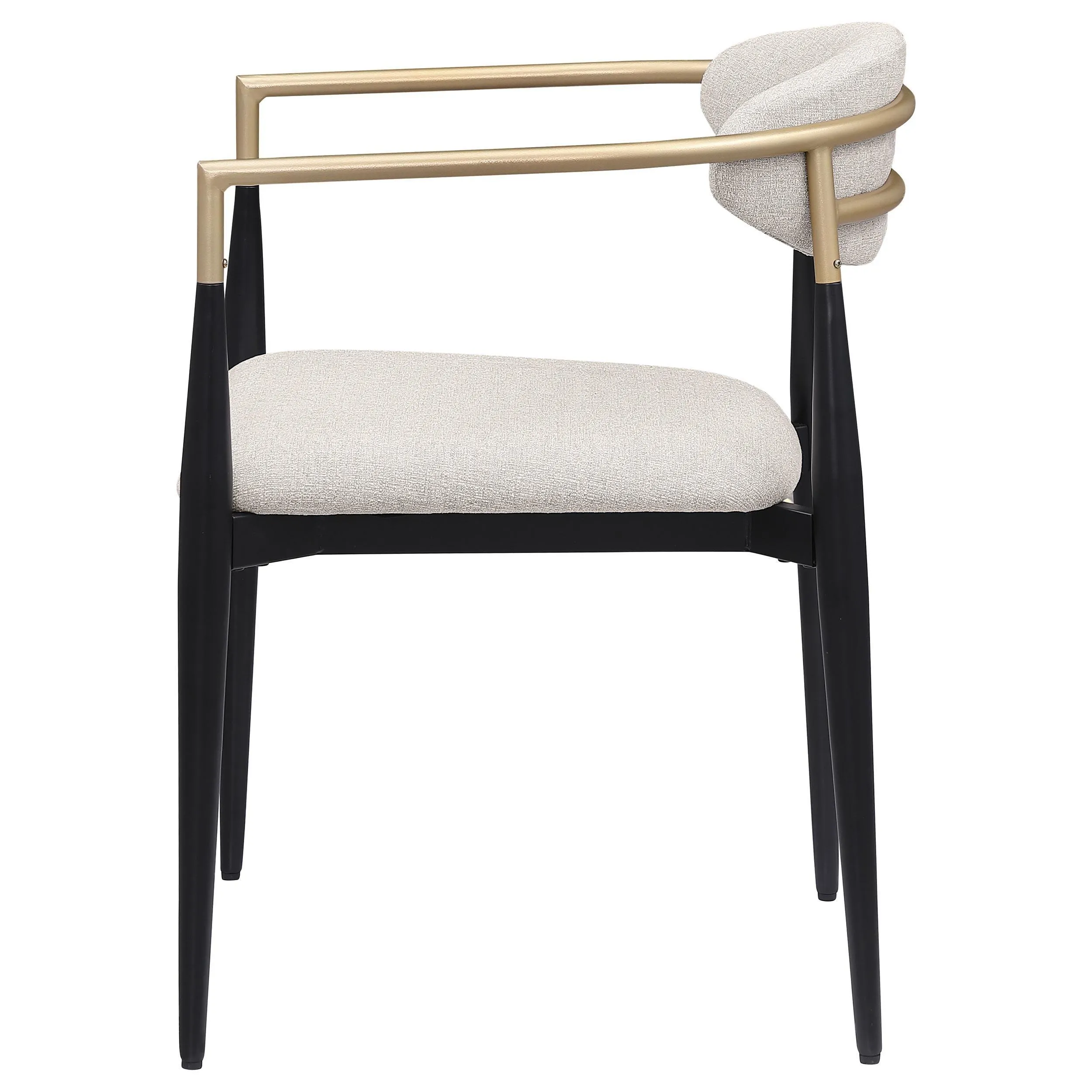 Alexis Upholstered Dining Arm Chair Beige (Set of 2) - Image 6