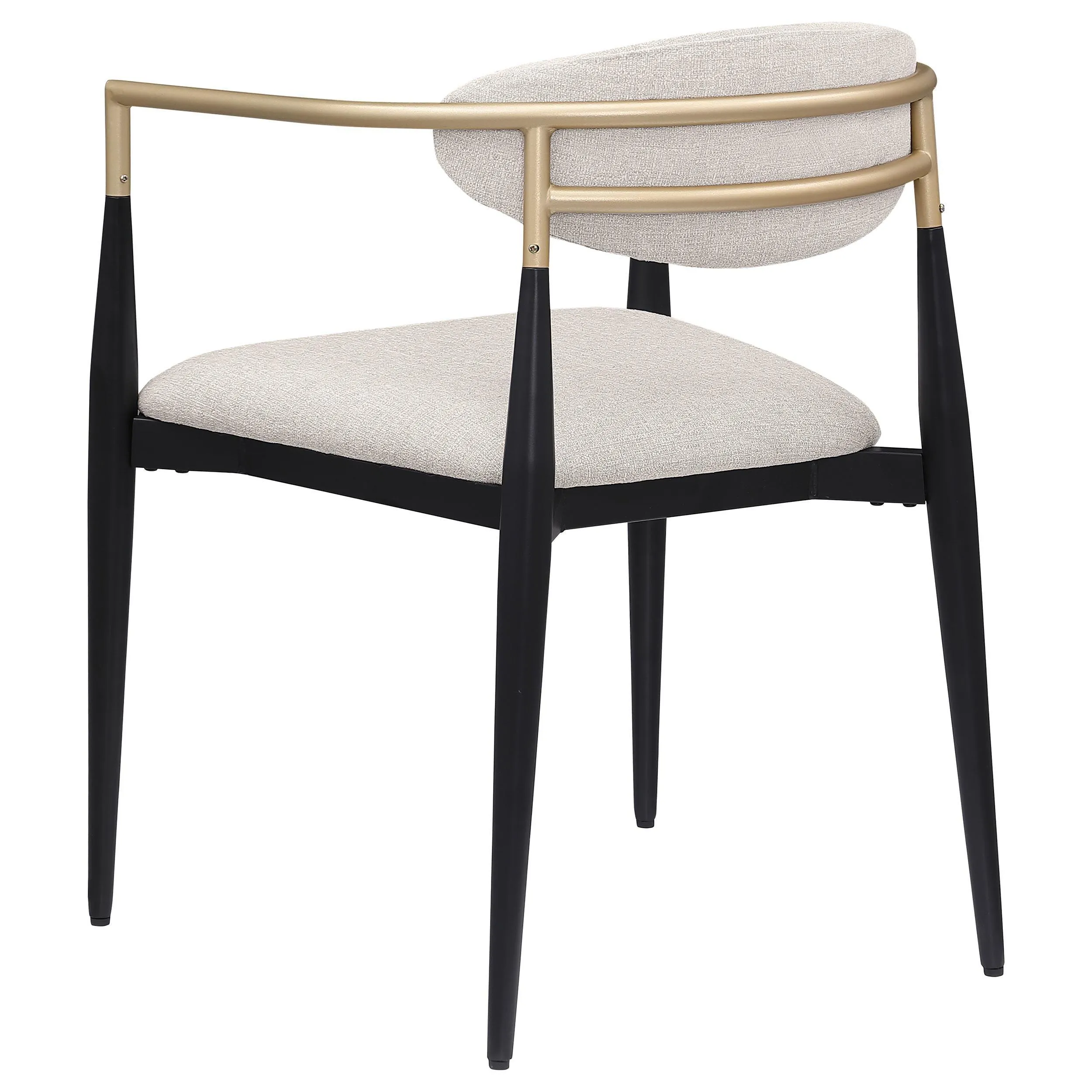 Alexis Upholstered Dining Arm Chair Beige (Set of 2) - Image 7