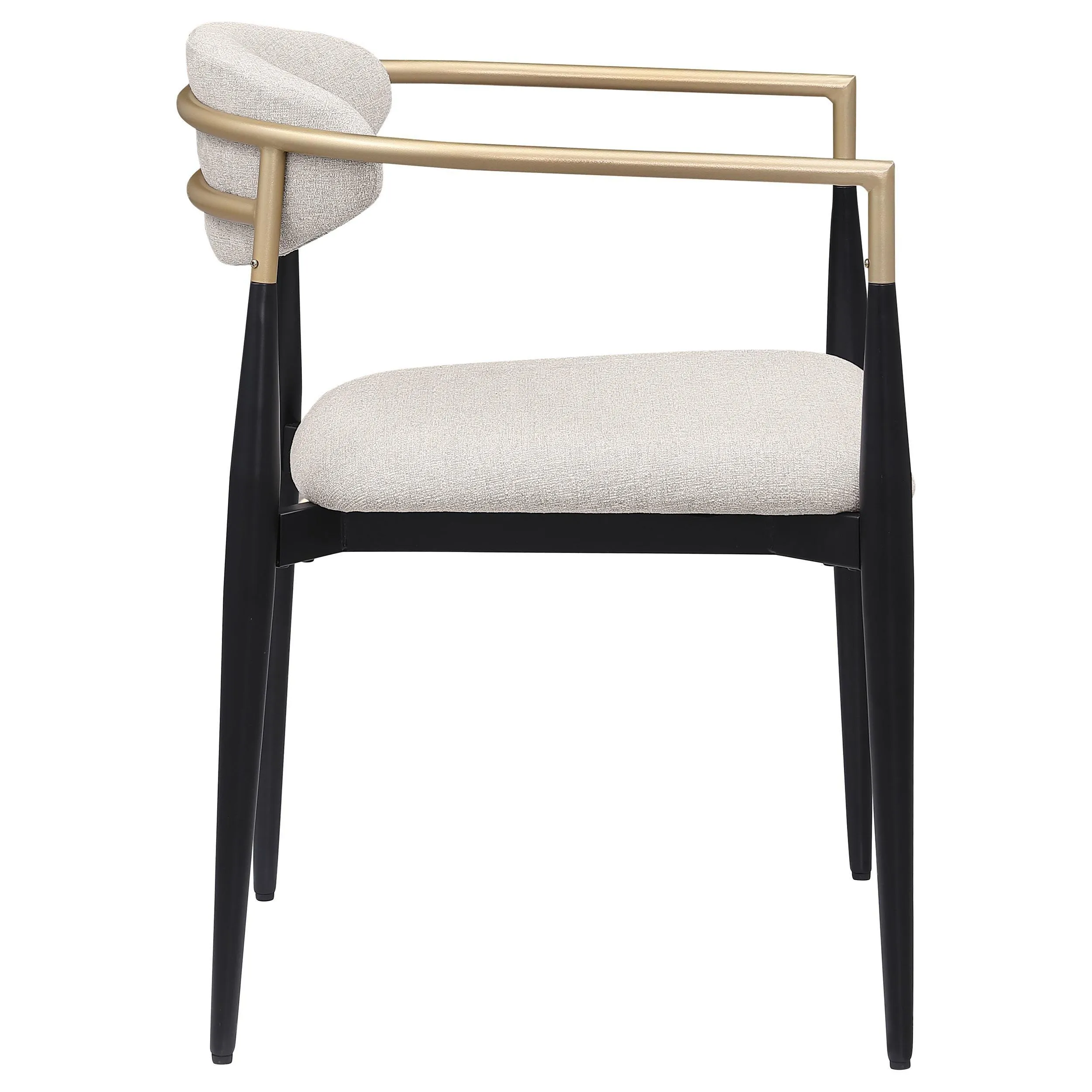 Alexis Upholstered Dining Arm Chair Beige (Set of 2) - Image 9