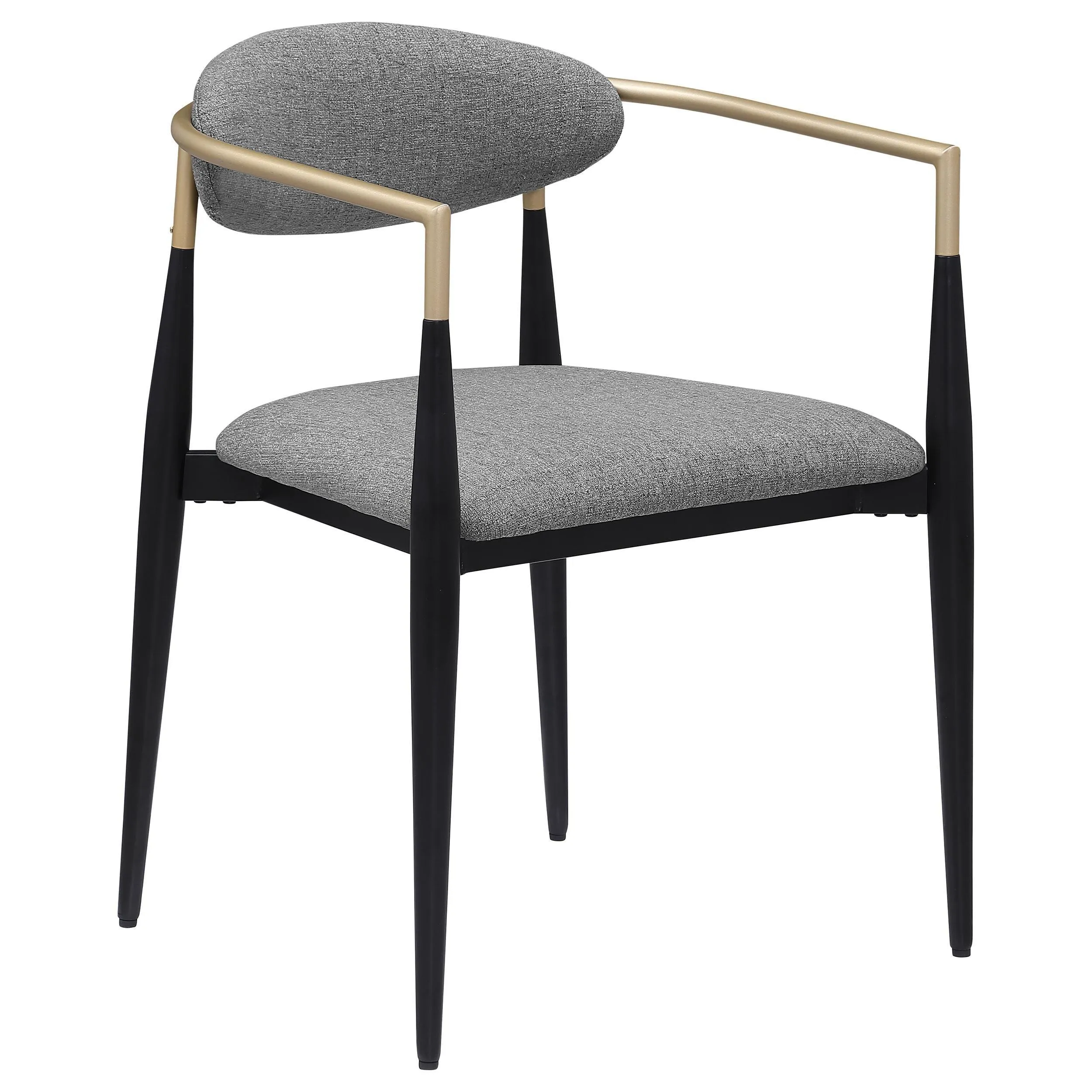 Alexis Upholstered Dining Arm Chair Grey (Set of 2) - Image 3