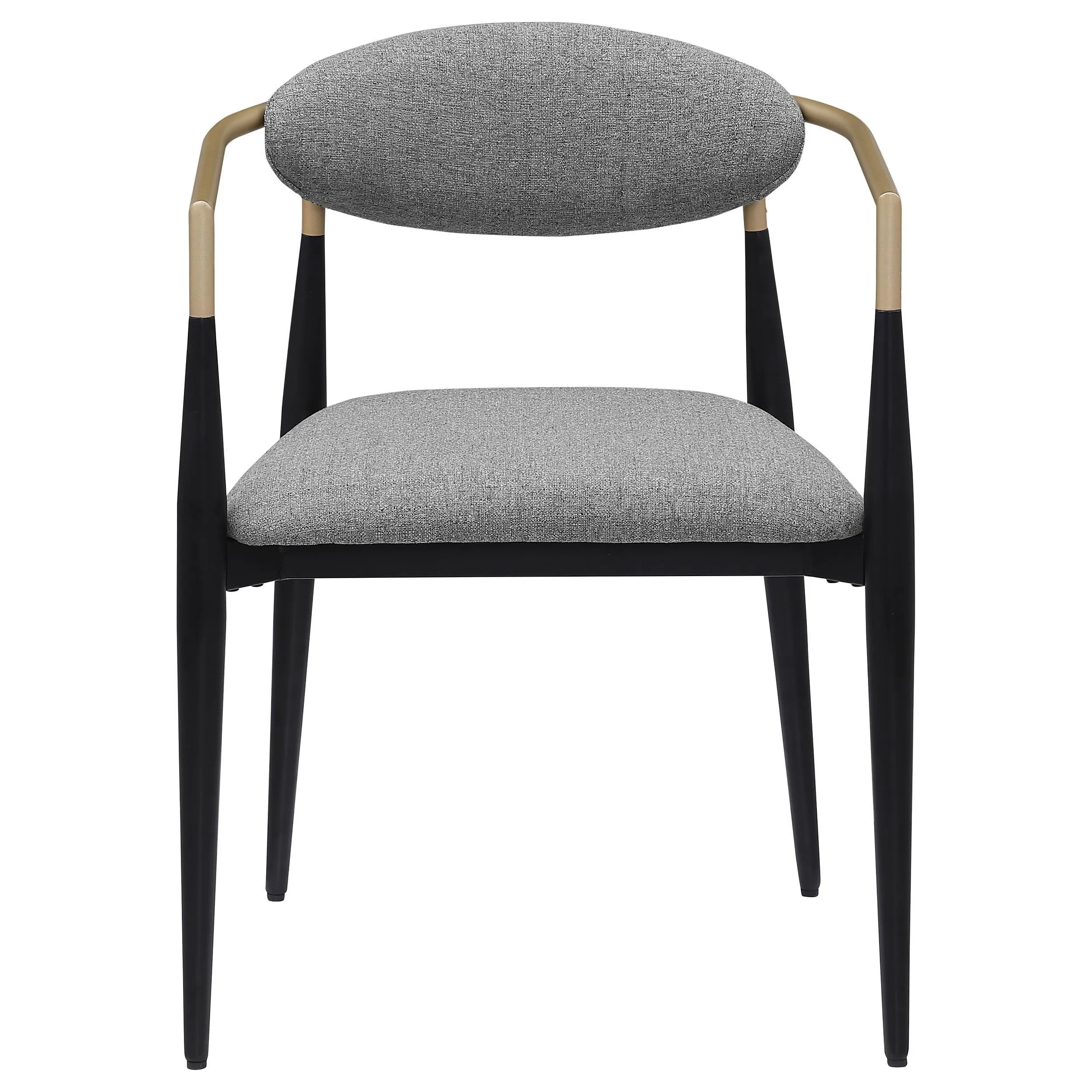 Alexis Upholstered Dining Arm Chair Grey (Set of 2) - Image 4