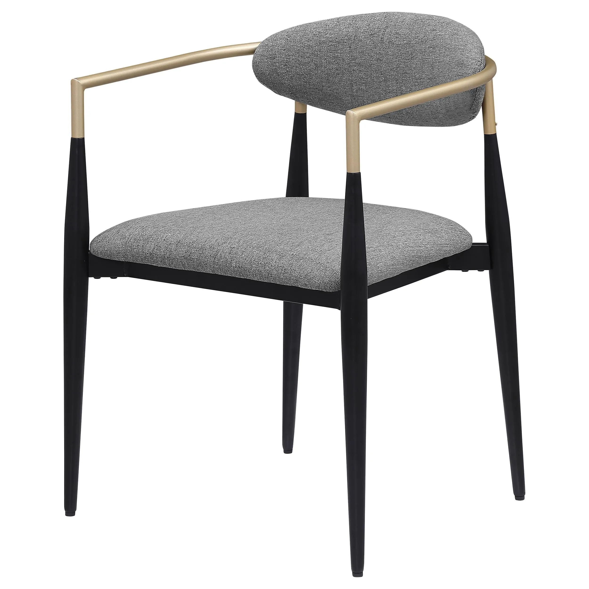 Alexis Upholstered Dining Arm Chair Grey (Set of 2) - Image 5