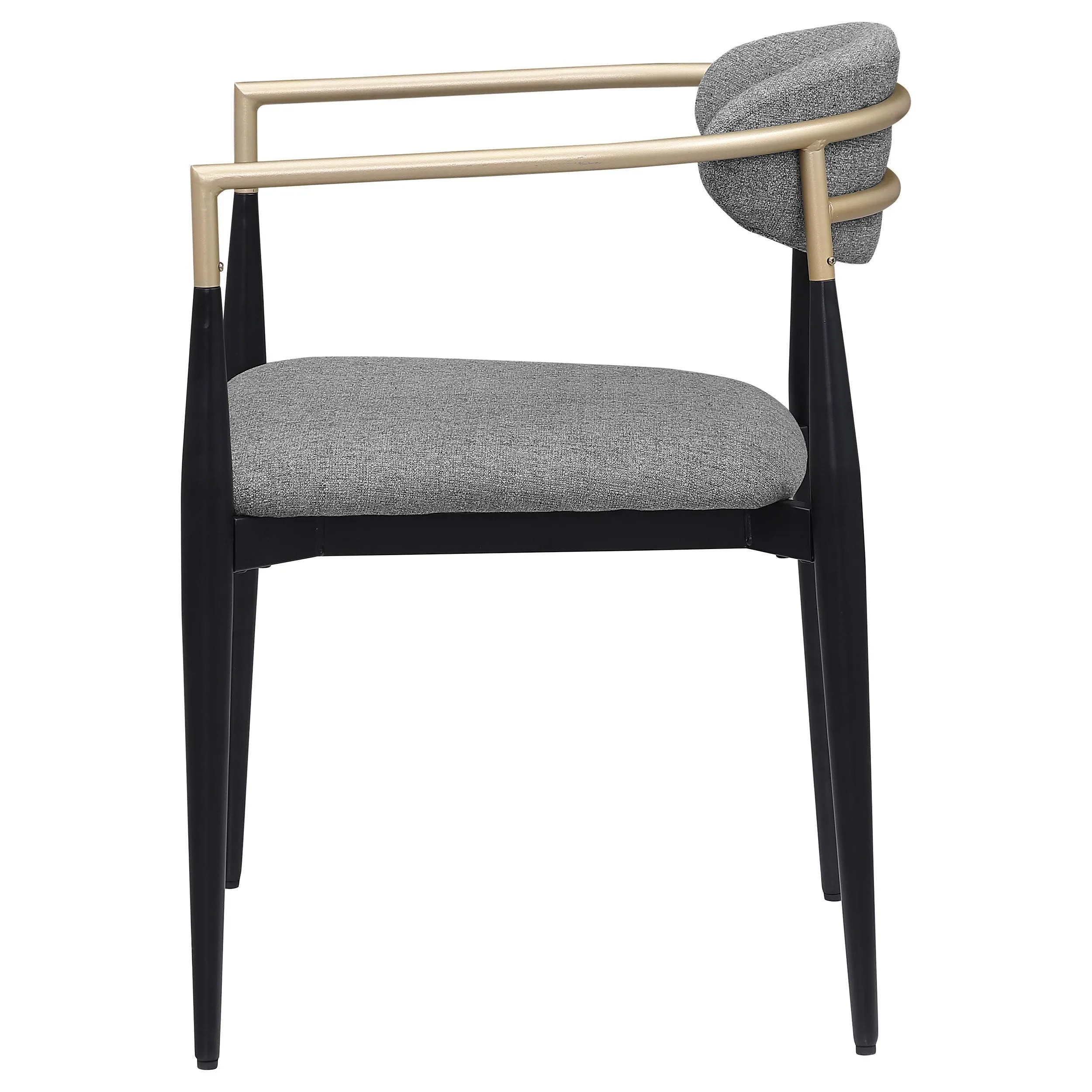 Alexis Upholstered Dining Arm Chair Grey (Set of 2) - Image 6