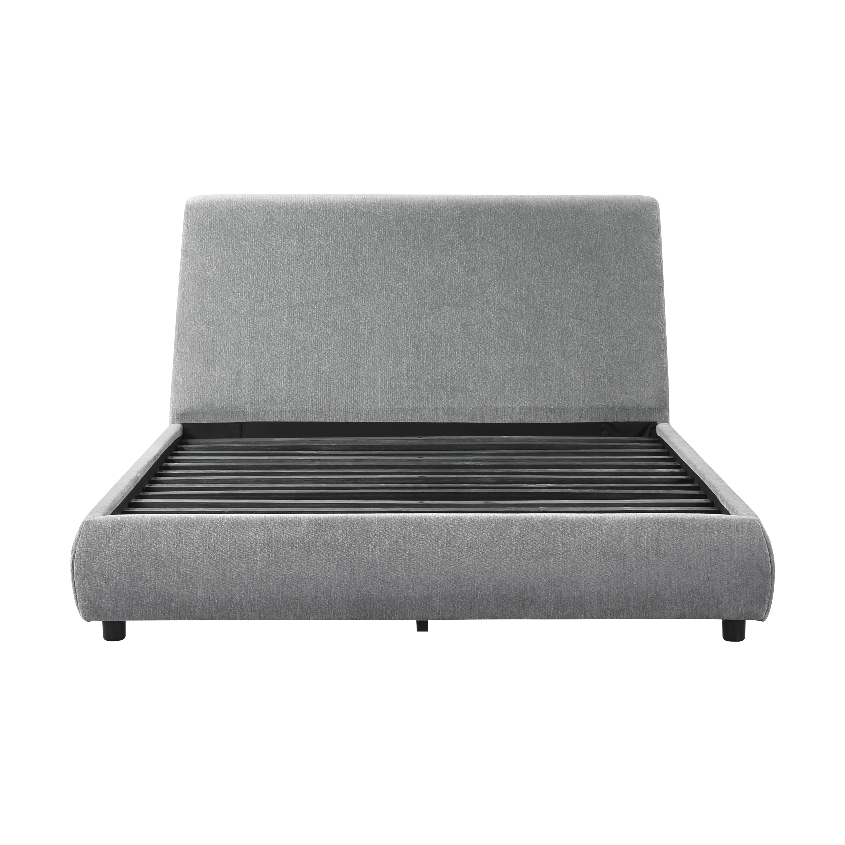Alford Gray Full Upholstered Platform Bed - Image 4