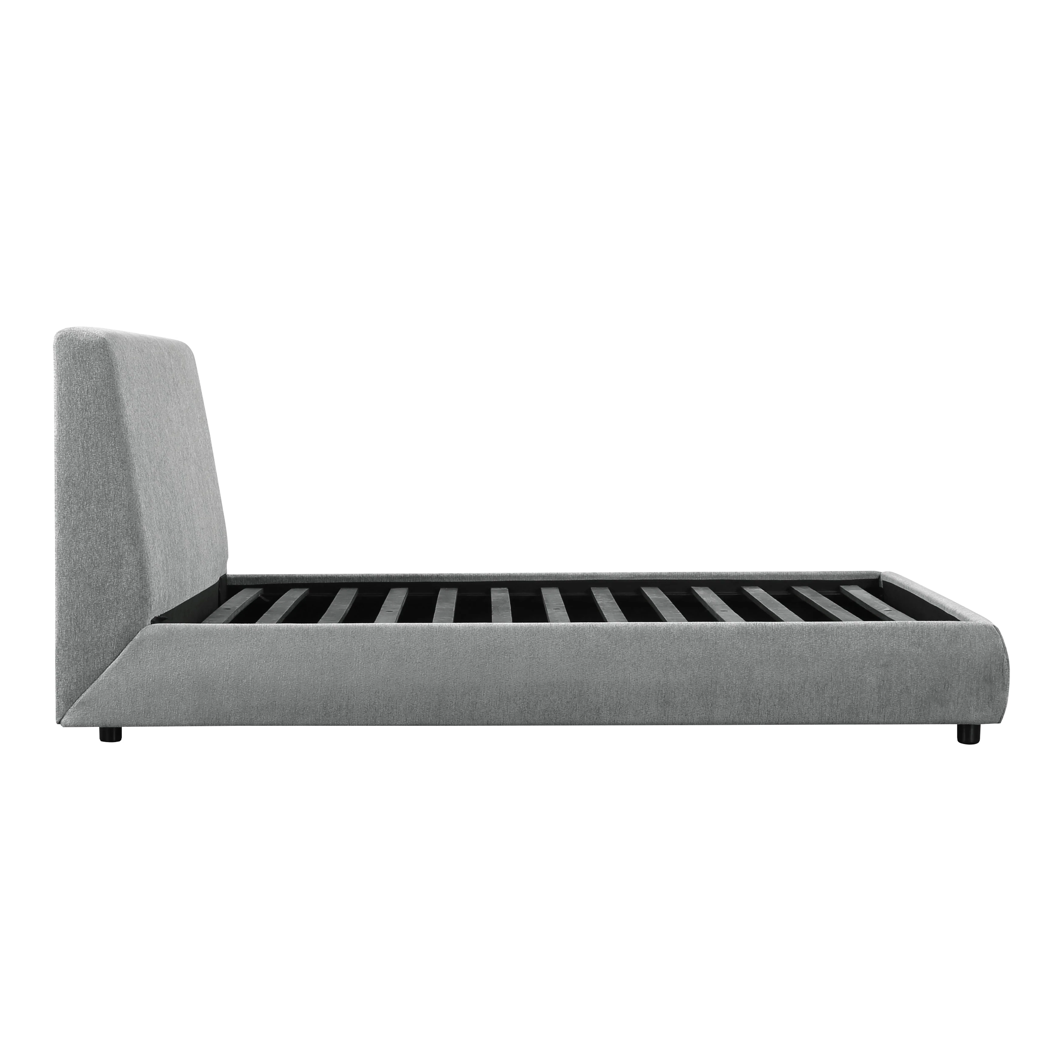 Alford Gray Queen Upholstered Platform Bed - Image 5