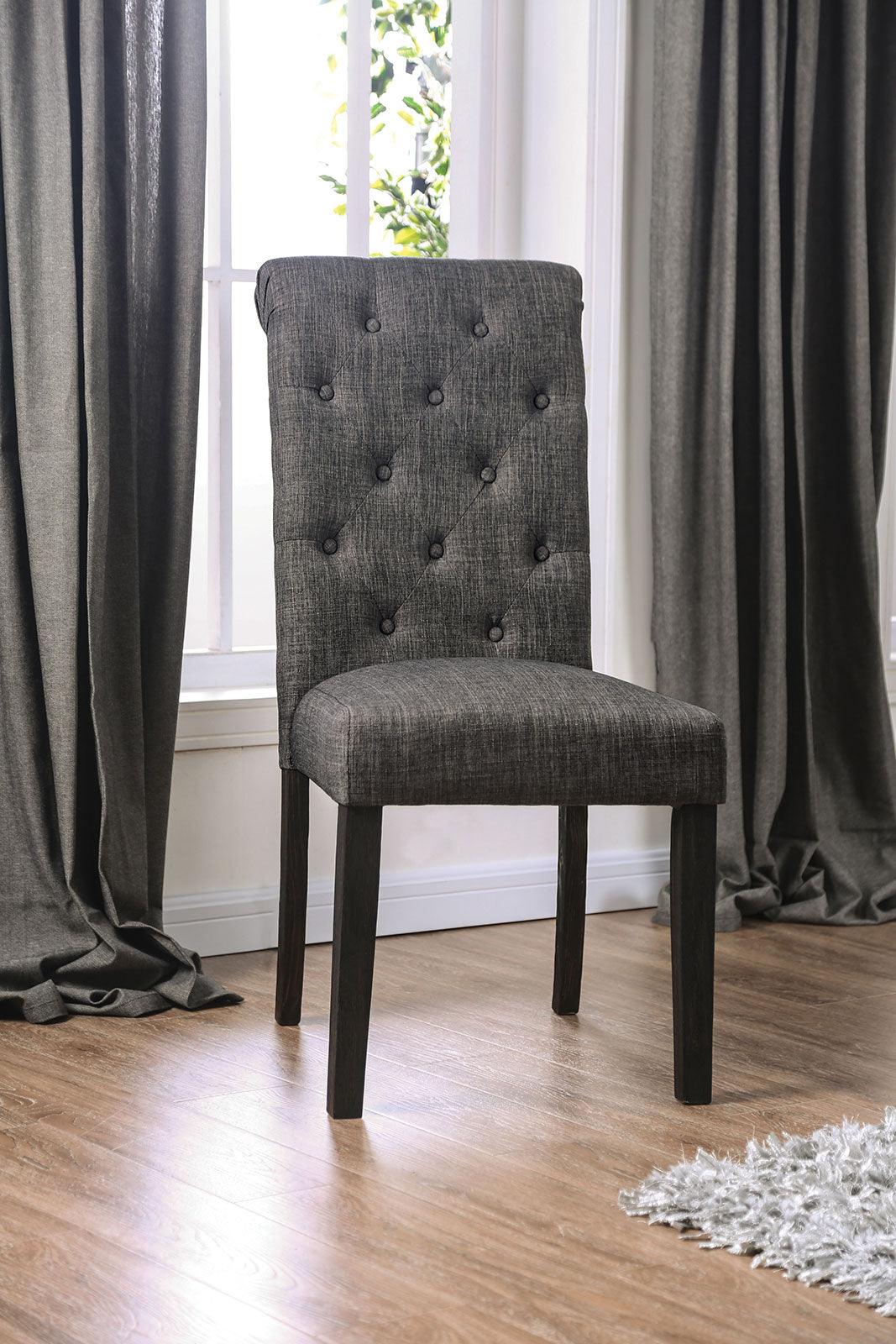 Alfred Antique Black/Gray Side Chair (2/Ctn) - Image 2