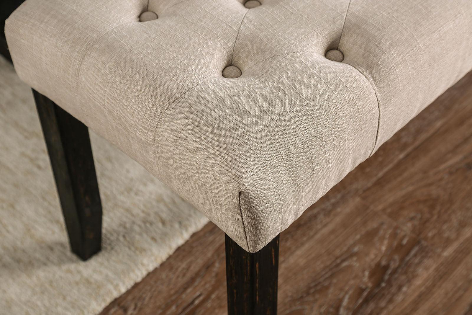 Alfred Antique Black/Ivory Bench - Image 3