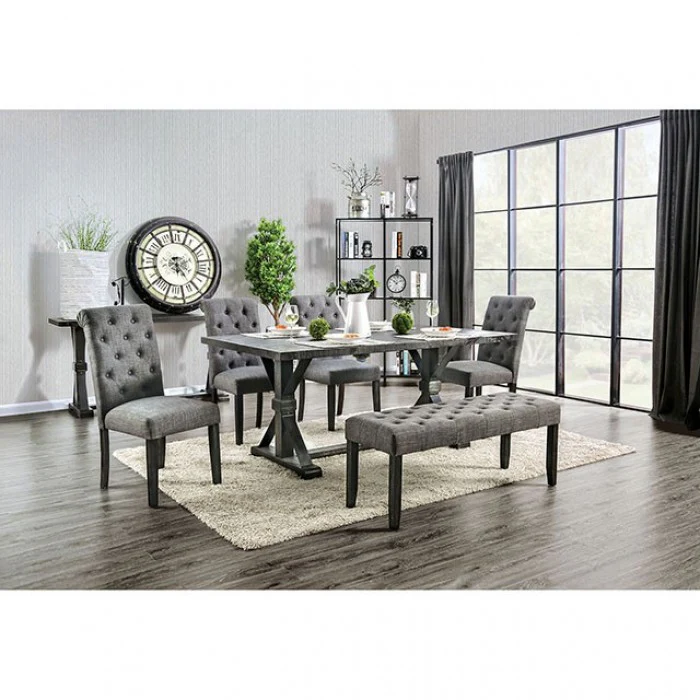 Alfred Antique Black/Rustic 7-Piece Dining Room Set - Image 2